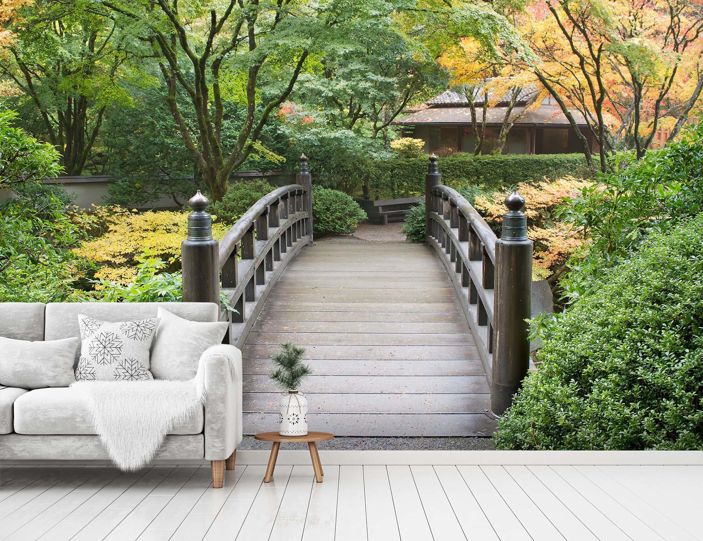 3D Wood Bridge 1500 Wall Murals Wallpaper AJ Wallpaper 2 