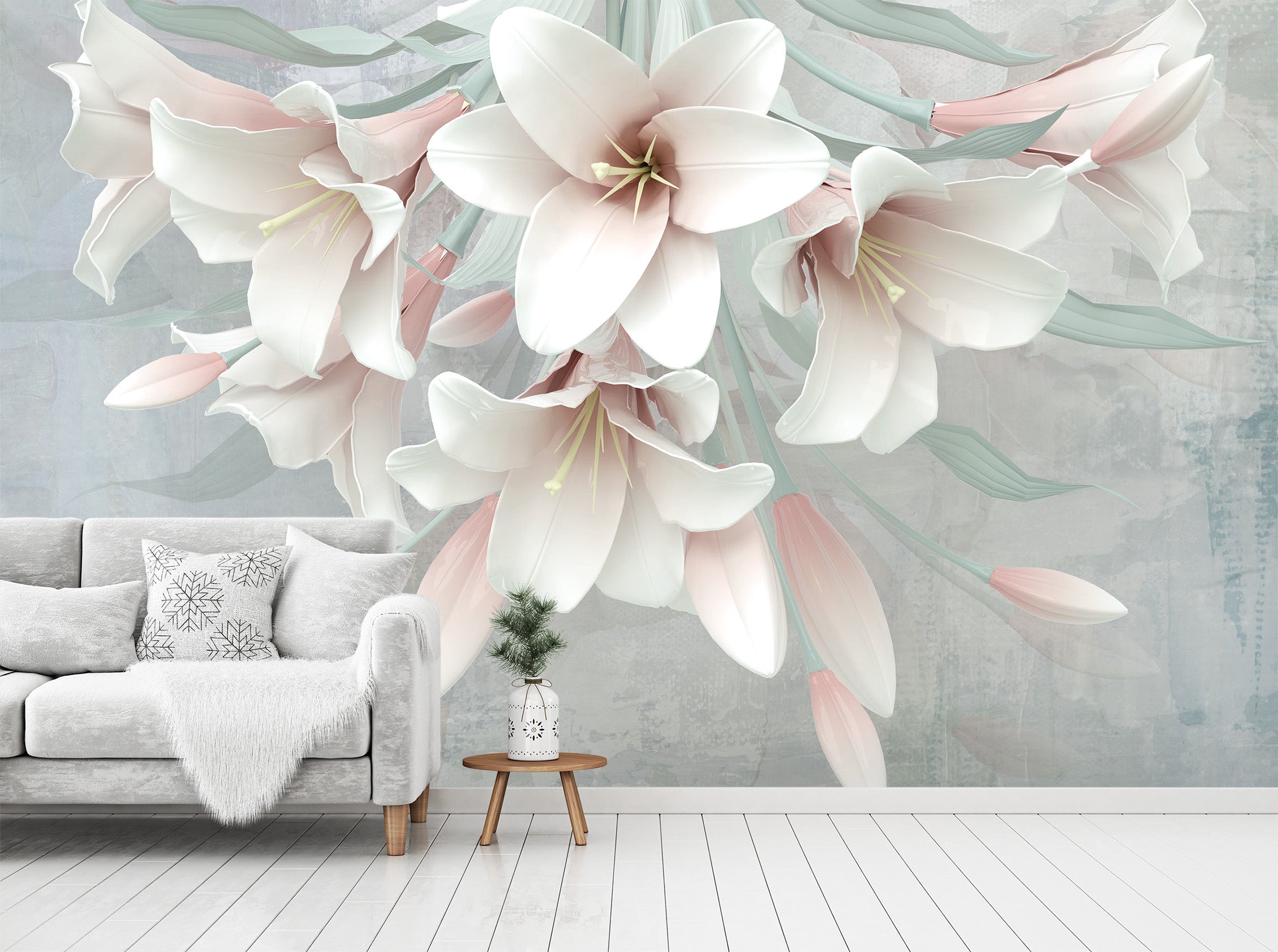 3D Peach Blossom 1464 Wall Murals