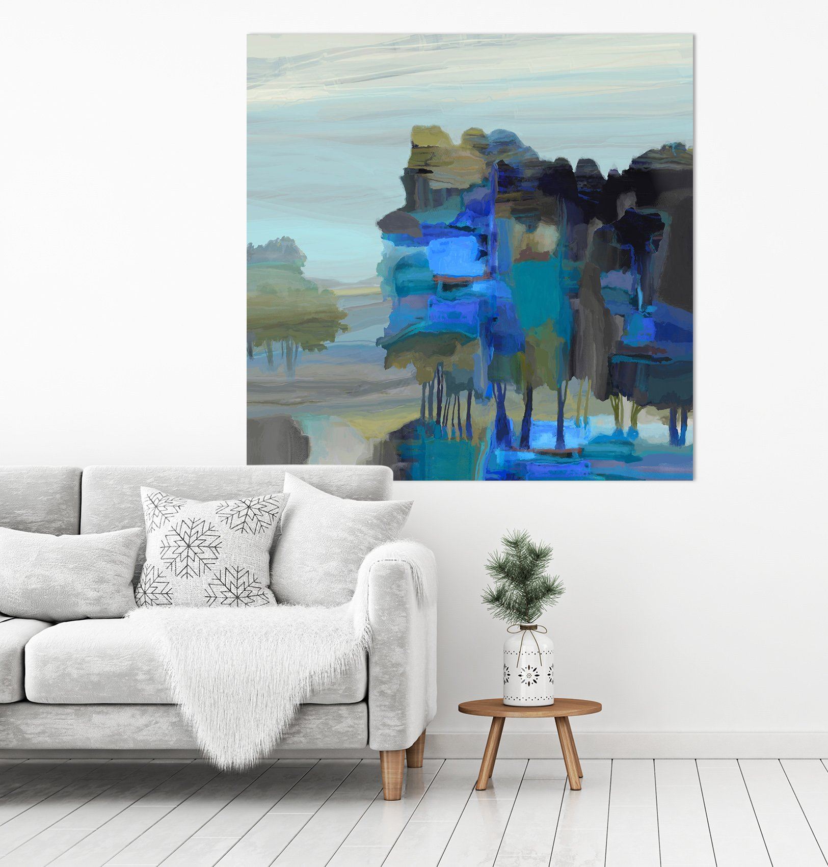 3D Blue Lake 027 Michael Tienhaara Wall Sticker Wallpaper AJ Wallpaper 2 