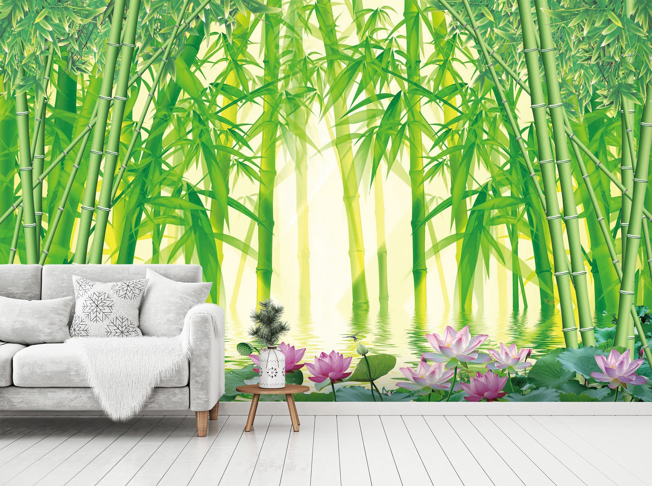 3D Bamboo Forest 1418 Wall Murals Wallpaper AJ Wallpaper 2 