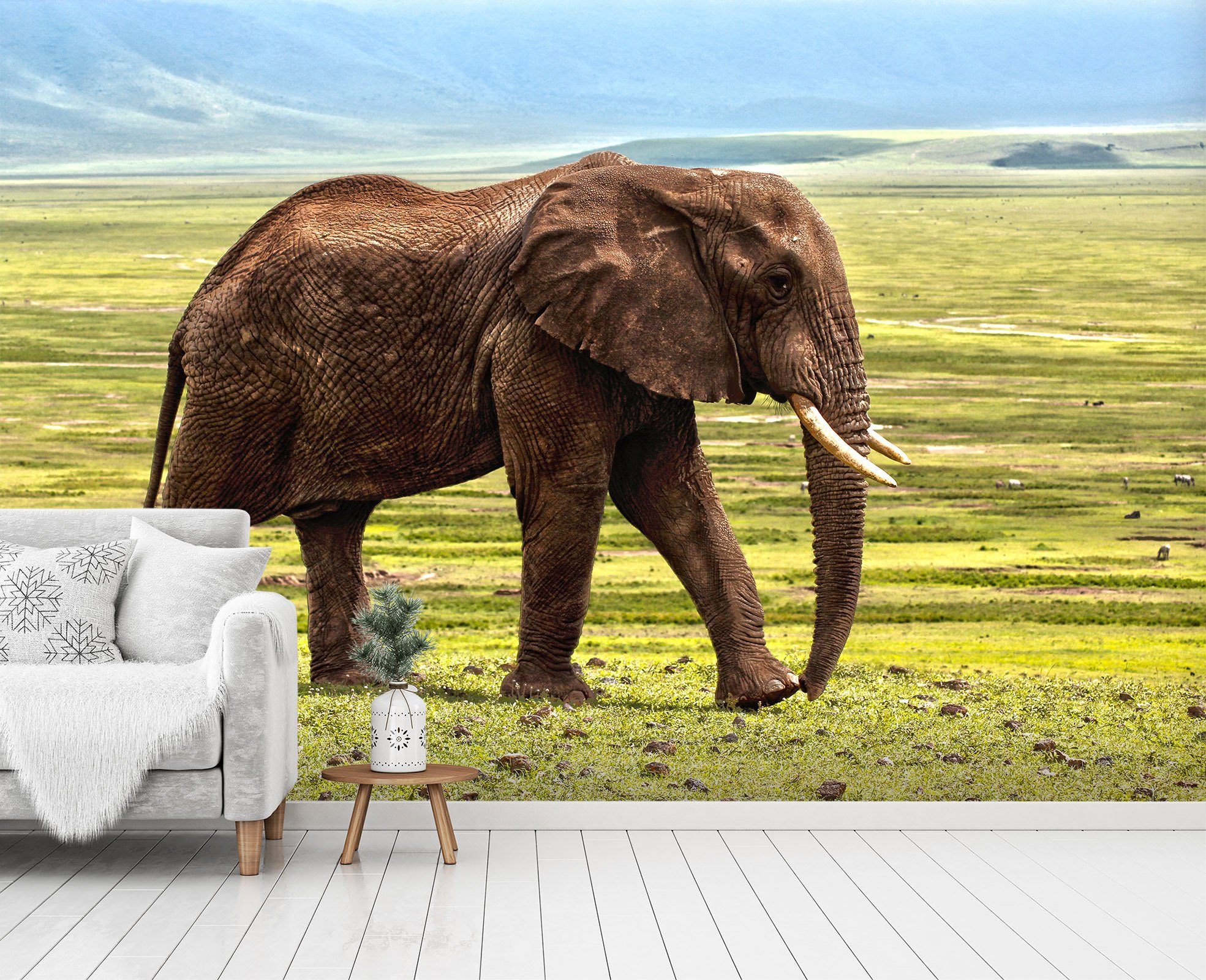 3D Steppe Elephant 135 Wallpaper AJ Wallpaper 