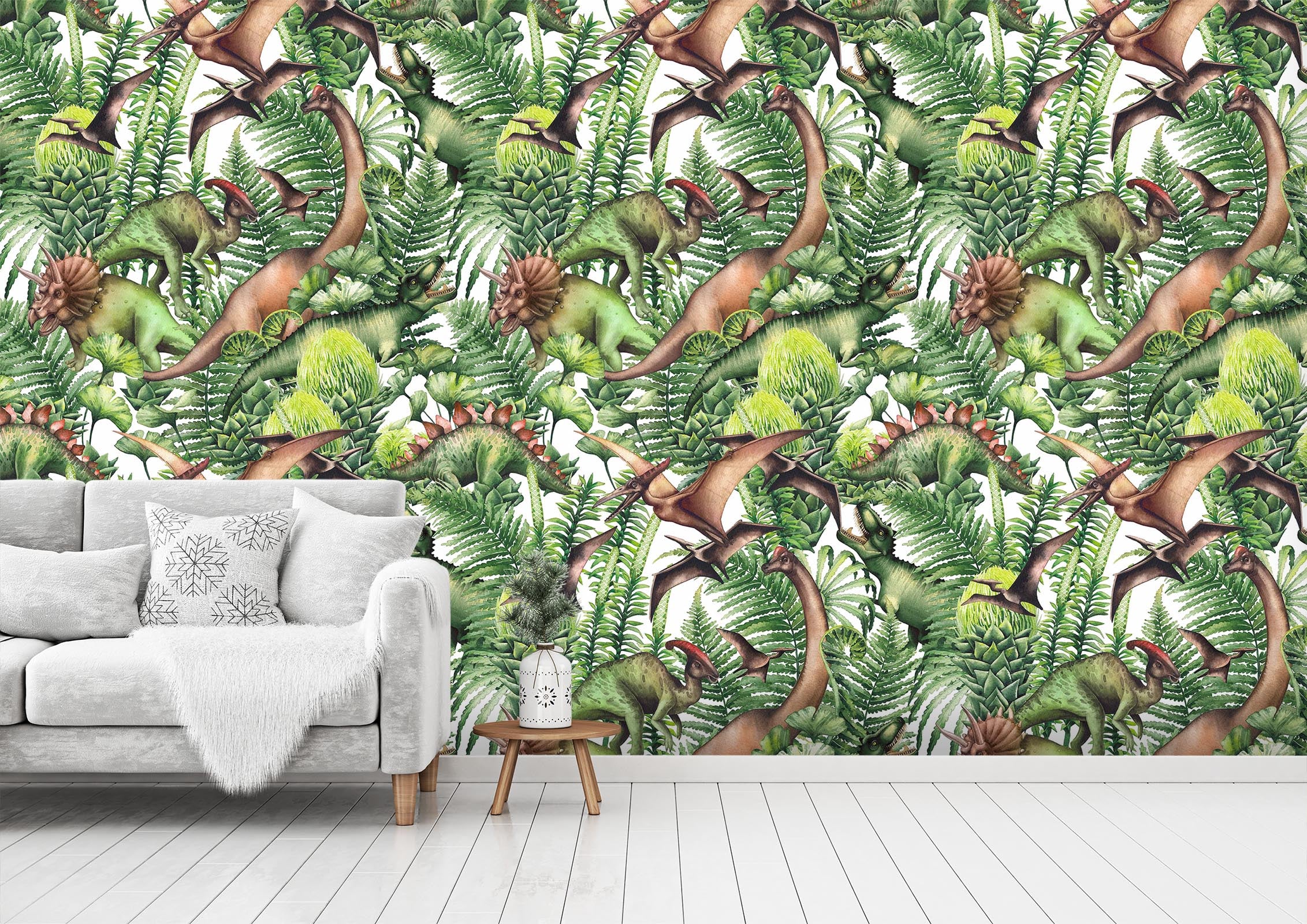 3D Dinosaur Forest 1597 Wall Murals