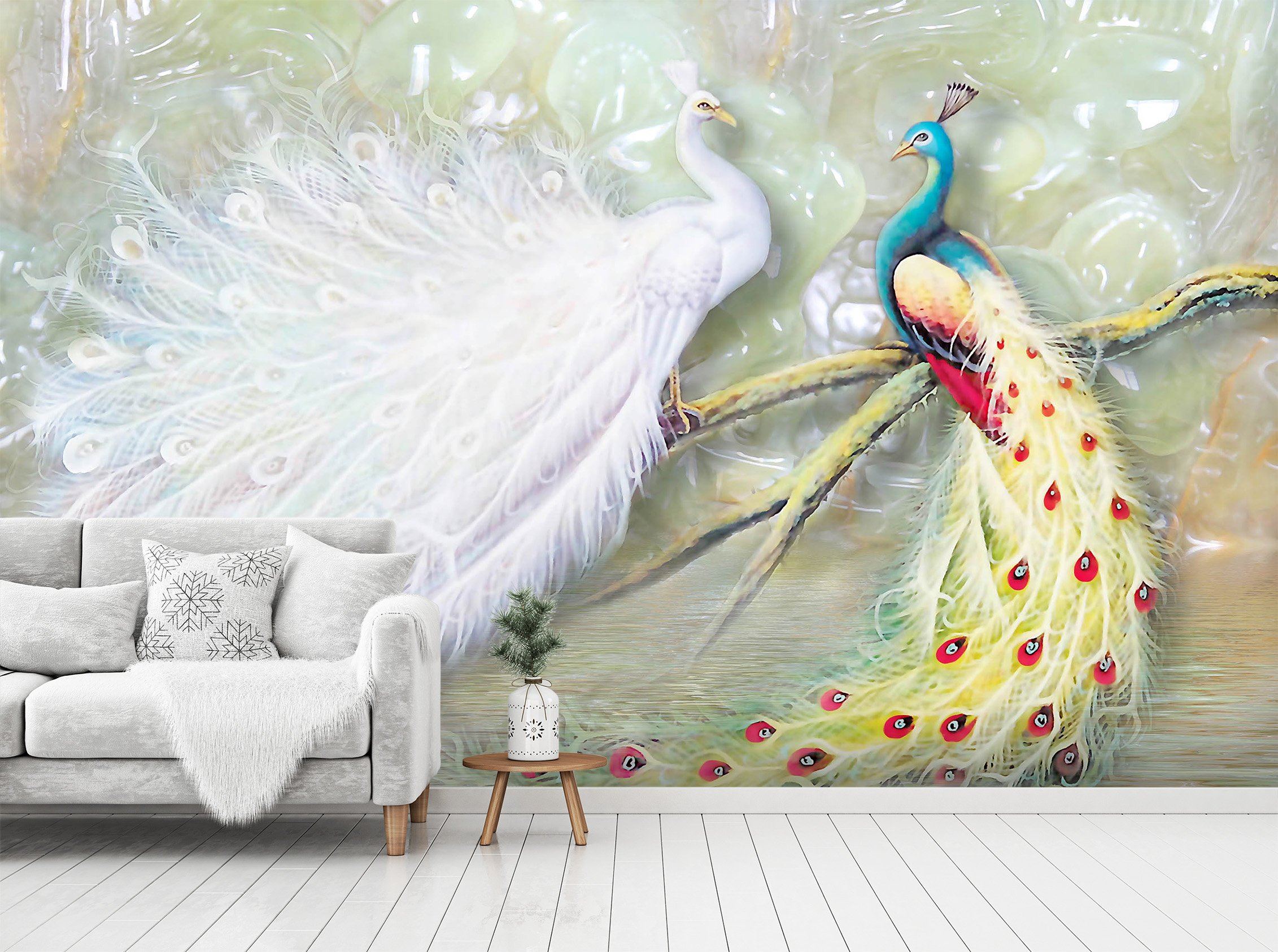 3D Beautiful Peacock 1415 Wall Murals Wallpaper AJ Wallpaper 2 