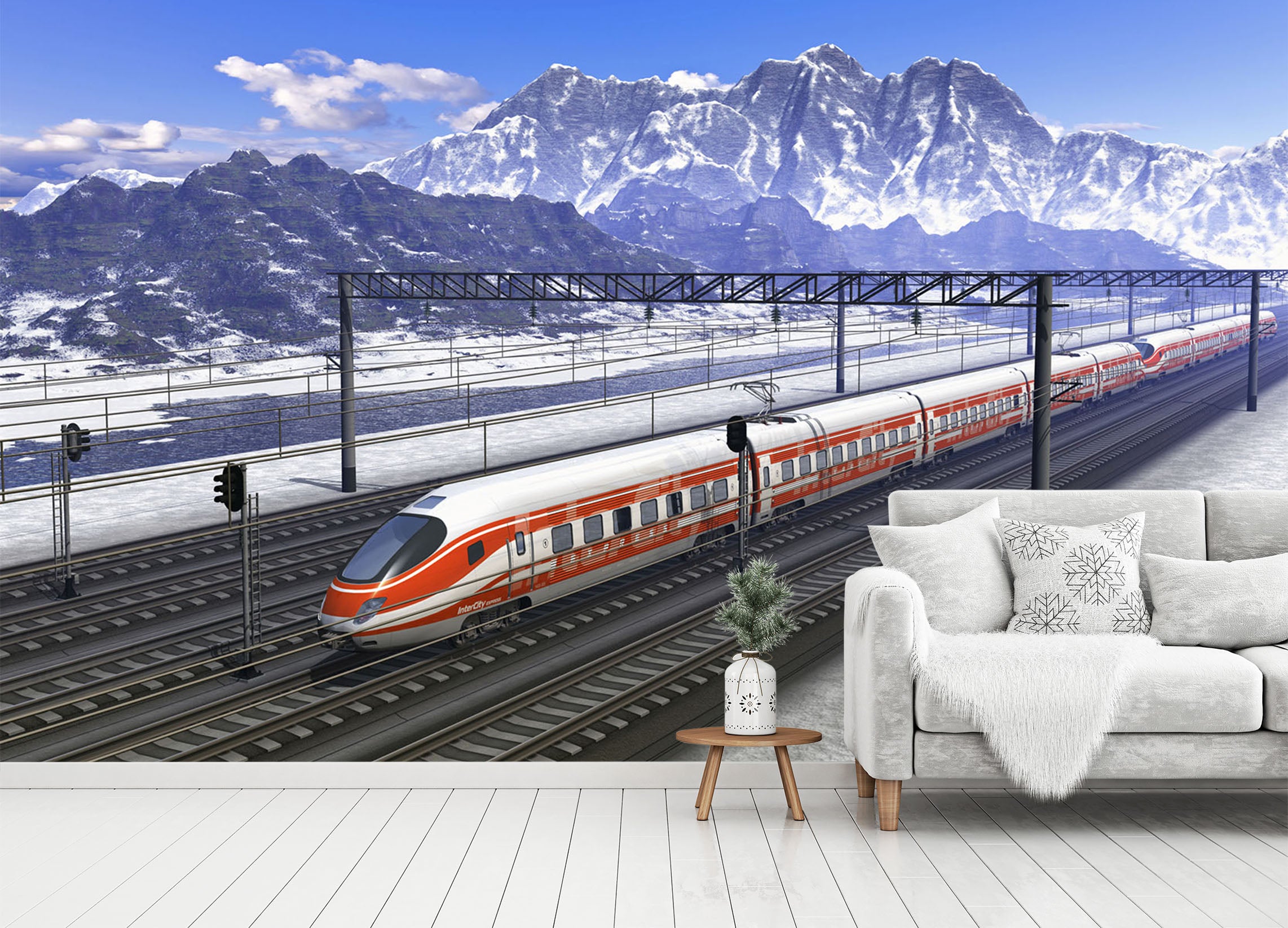 3D High-Speed Railway 166 Vehicle Wall Murals