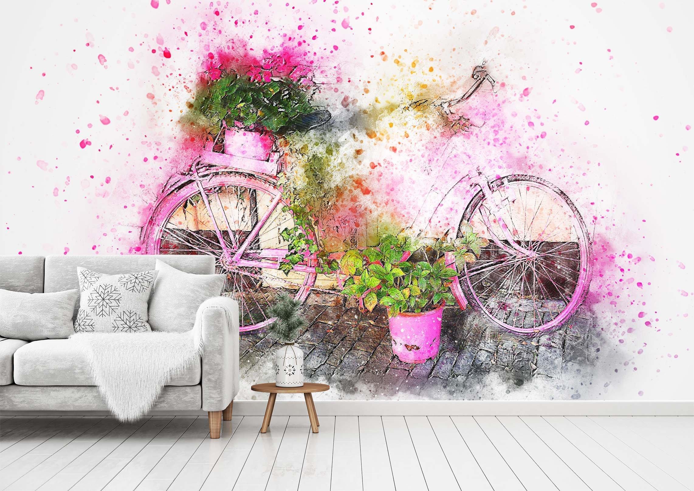3D Colour Bicycle 922 Vehicle Wall Murals Wallpaper AJ Wallpaper 2 