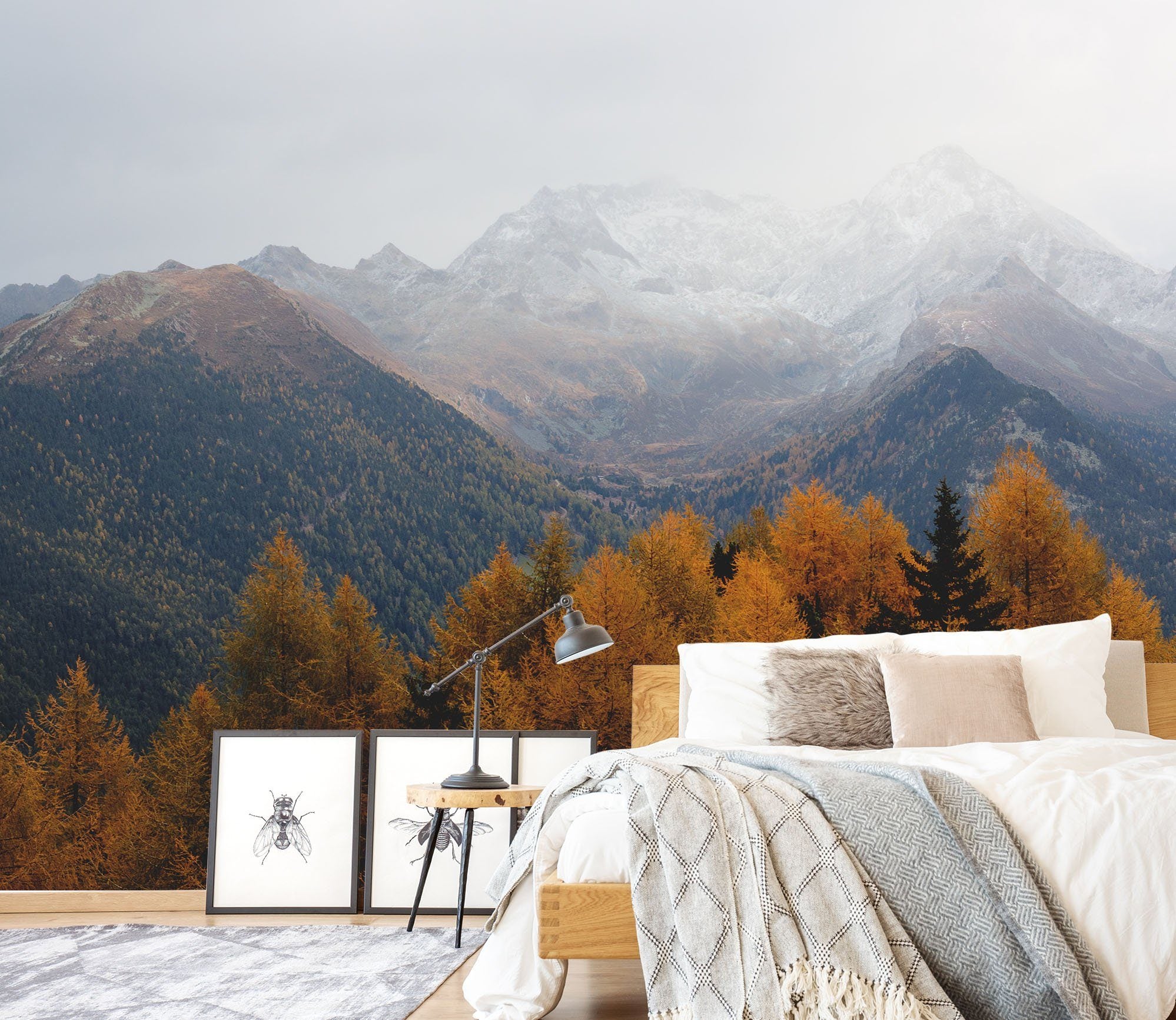 3D Maple Forest Mountain 645 Wallpaper AJ Wallpaper 