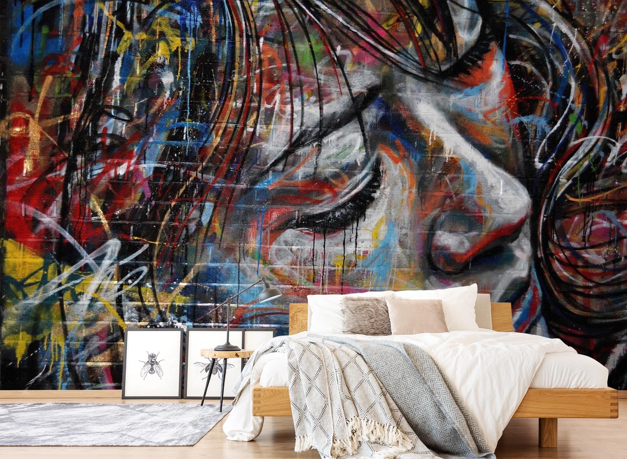3D Graffiti Woman 108 Wall Murals Wallpaper AJ Wallpaper 2 