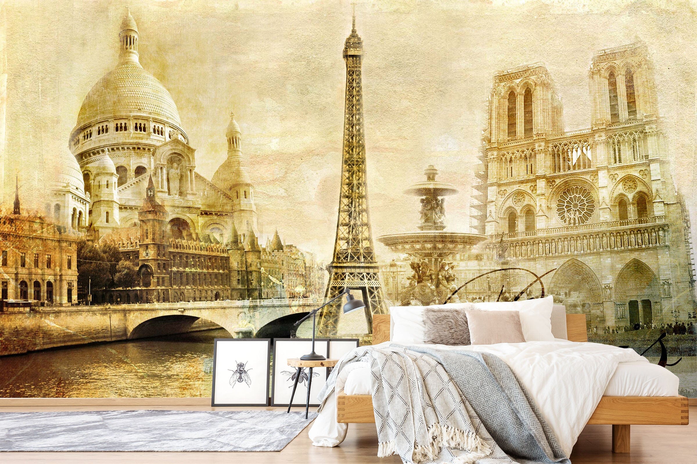 3D Eiffel Tower 1711 Wall Murals Wallpaper AJ Wallpaper 2 