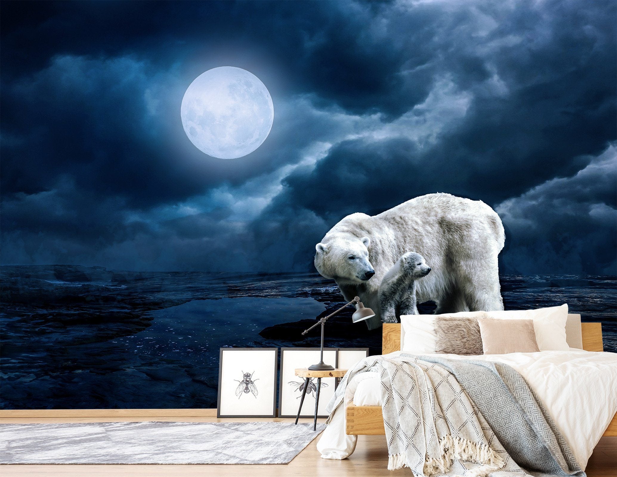 3D Moon Bear 223 Wallpaper AJ Wallpaper 