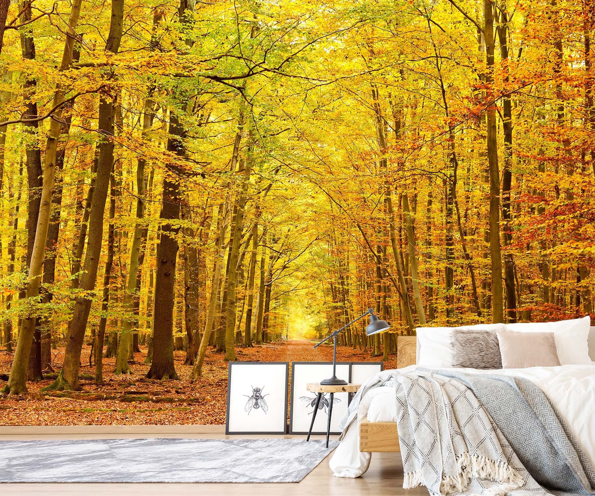 3D Maple Forest 055 Wall Murals Wallpaper AJ Wallpaper 2 