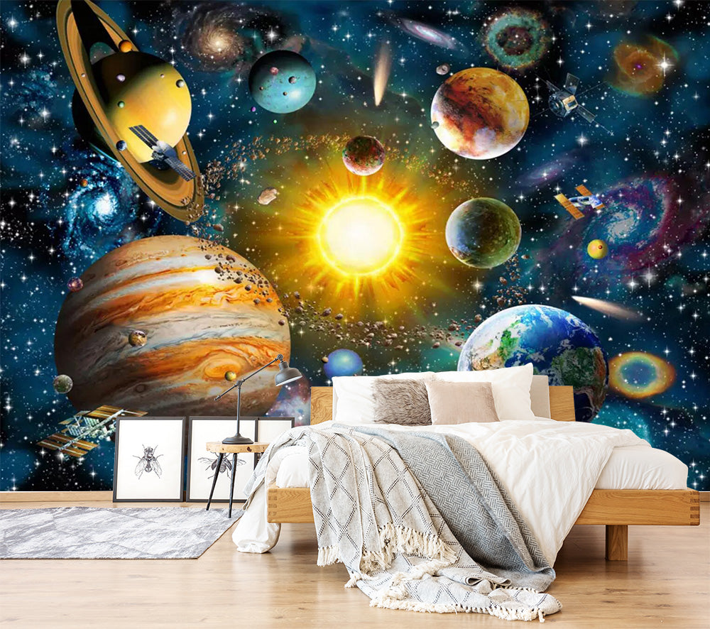 3D Cosmic Planet WC600 Wall Murals