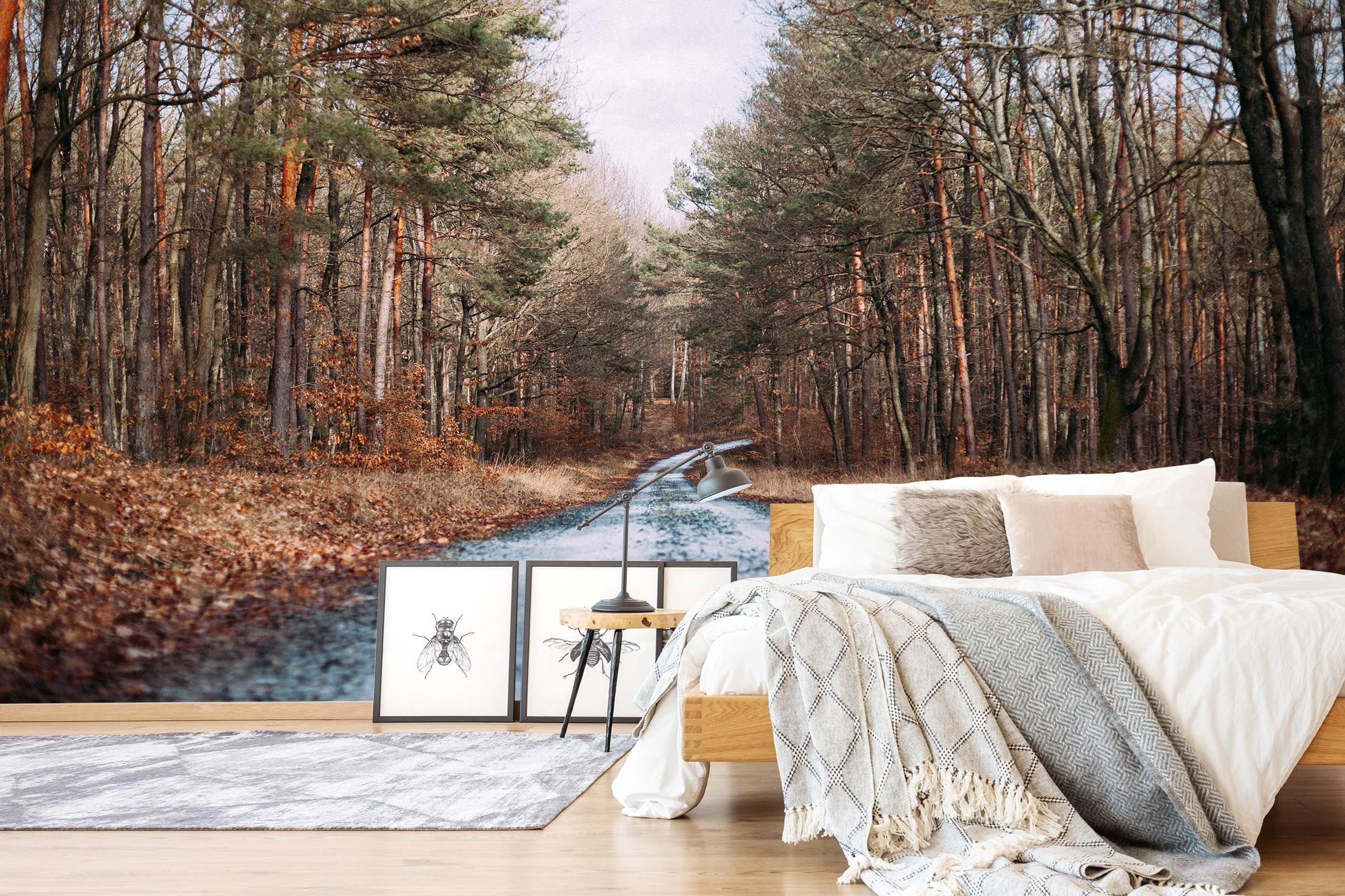 3D Small Road Woods 660 Wallpaper AJ Wallpaper 