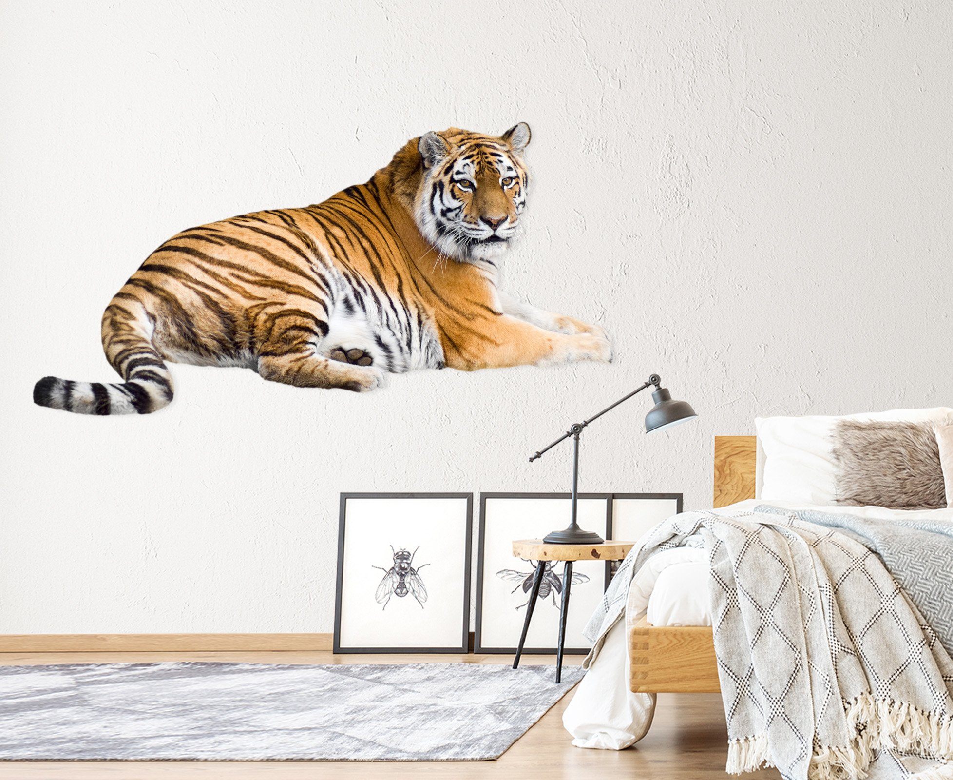 3D Striped Tiger 056 Animals Wall Stickers Wallpaper AJ Wallpaper 