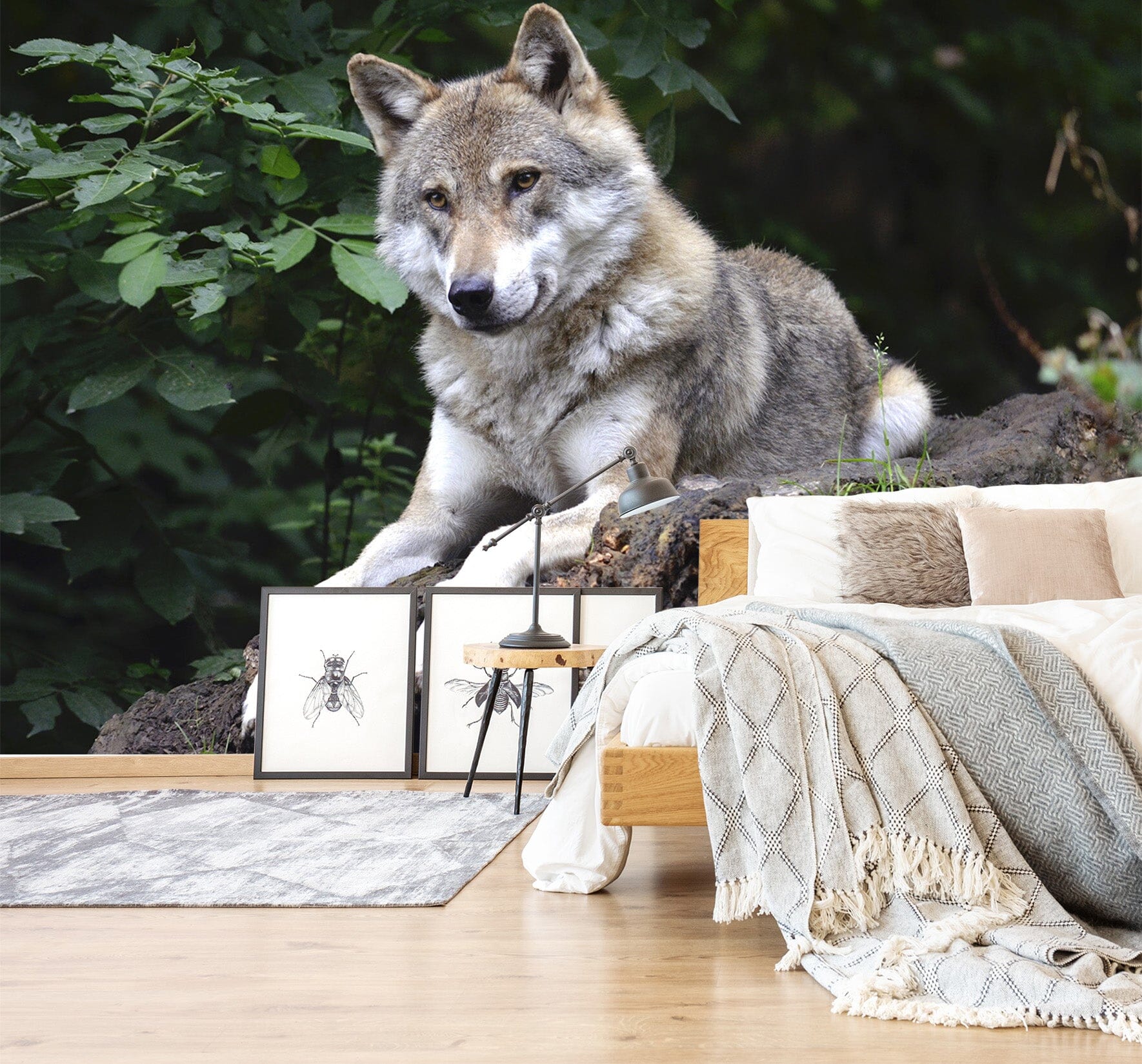 3D Wolf Stone 275 Wall Murals Wallpaper AJ Wallpaper 2 
