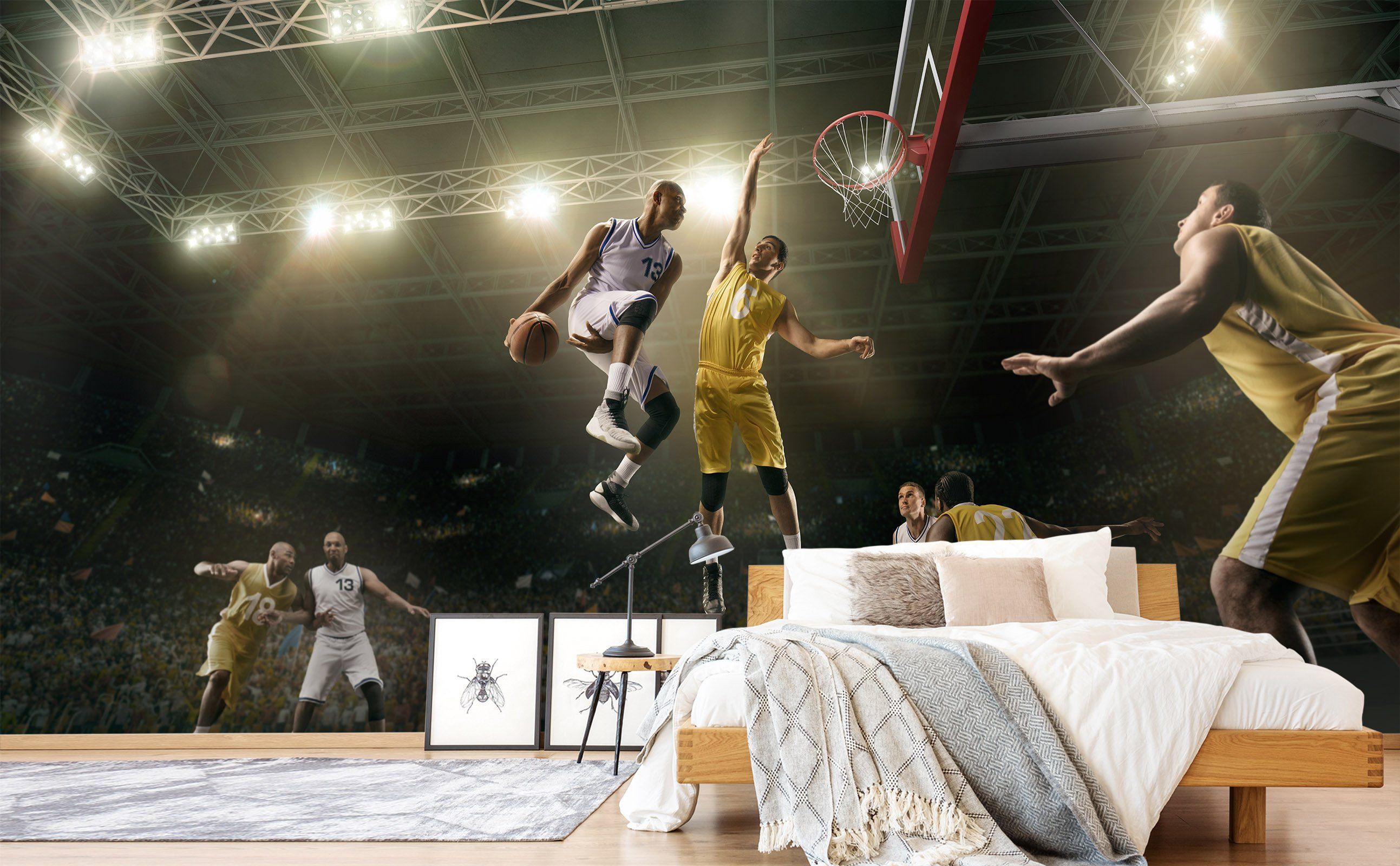 3D Basketball Dunk Athlete 3543 Wallpaper AJ Wallpaper 2 
