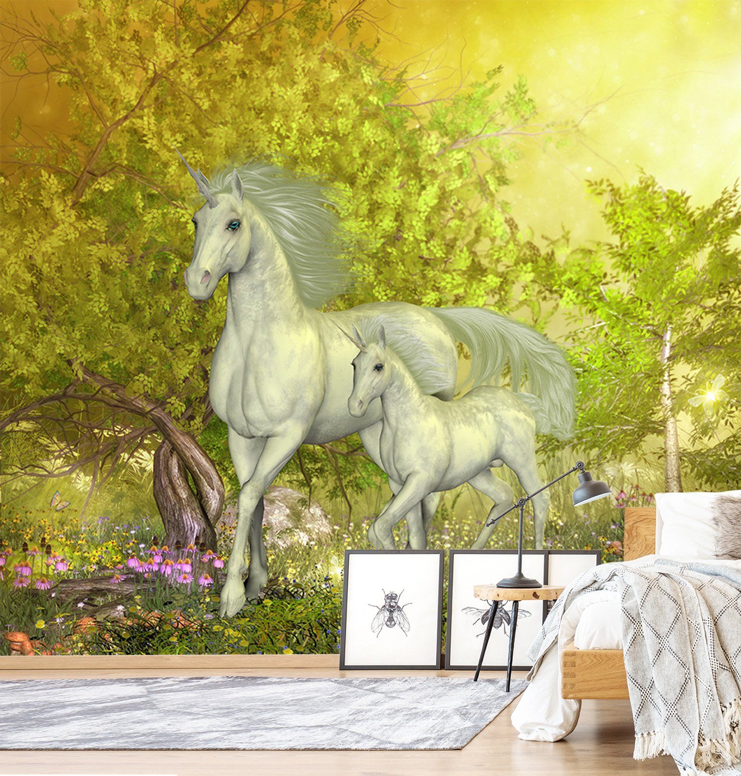 3D Dusk Unicorn Tree 157 Wallpaper AJ Wallpaper 