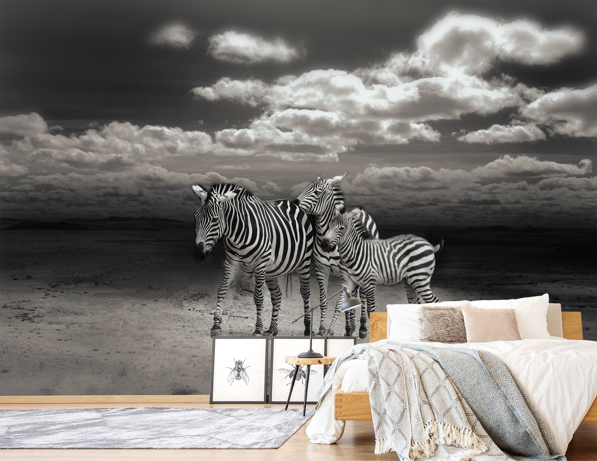 3D Zebra Mother And Child 254 Wallpaper AJ Wallpaper 