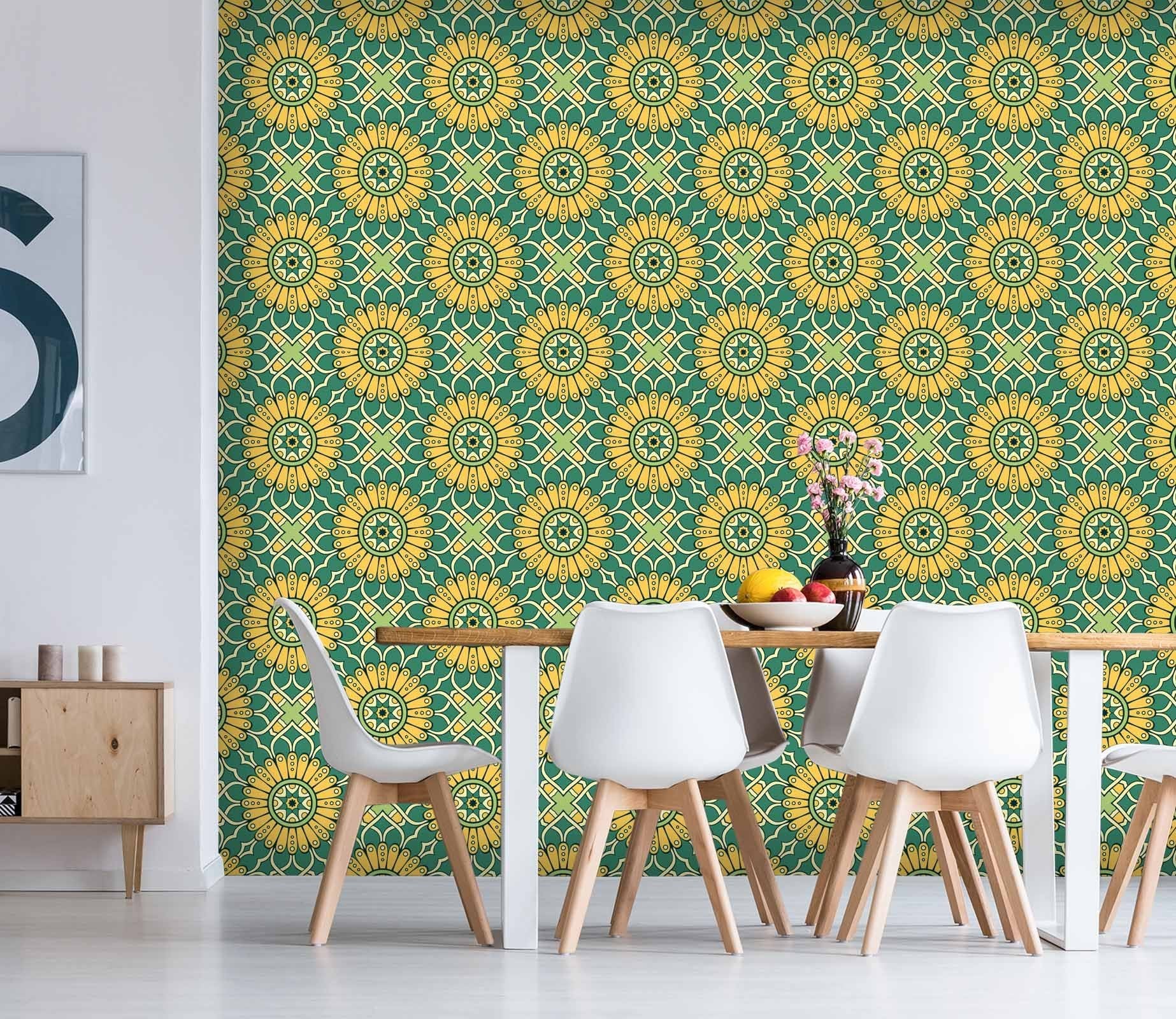 3D Sunflower Pattern 560 Wallpaper AJ Wallpaper 