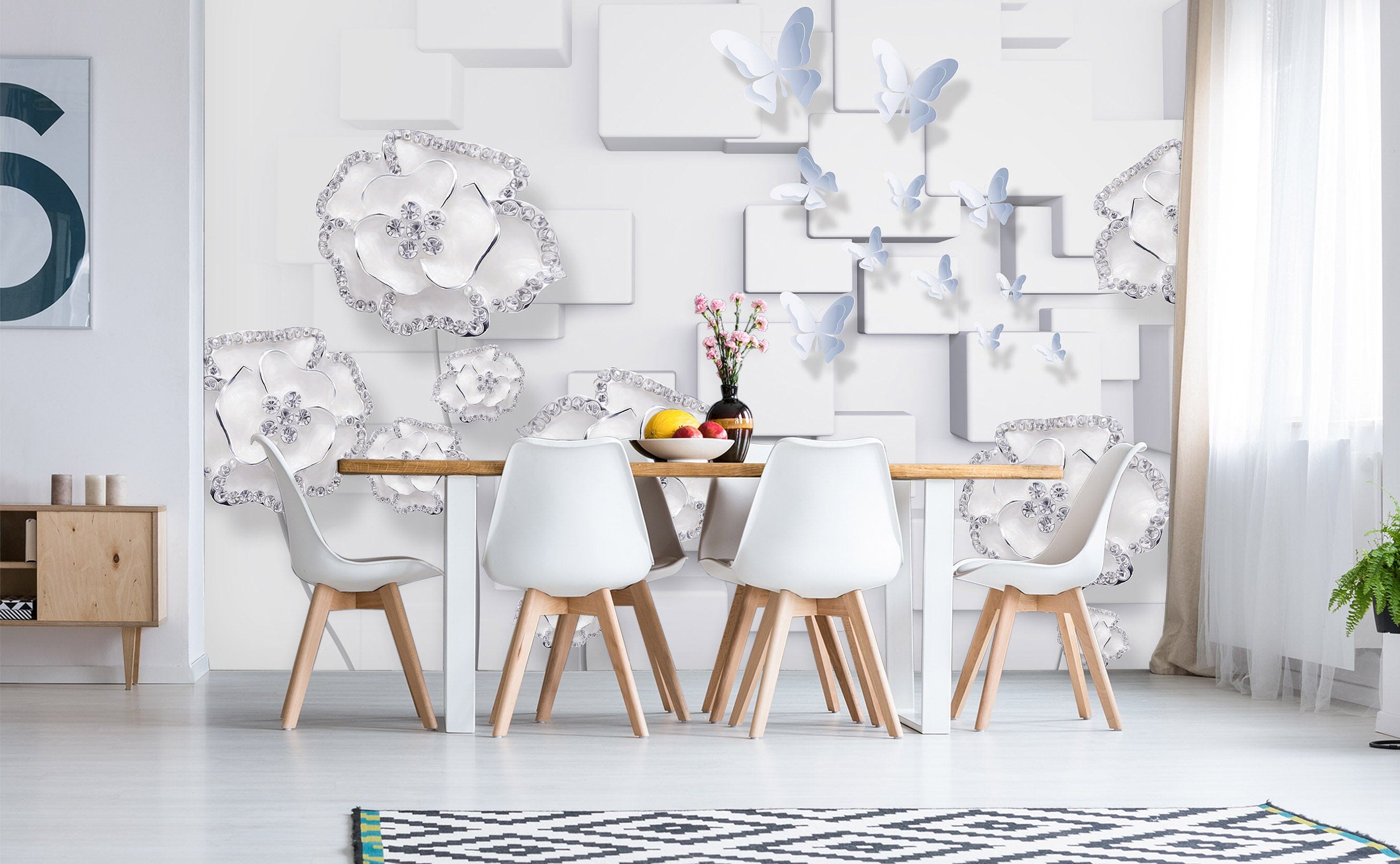 3D Simple White 1475 Wall Murals Wallpaper AJ Wallpaper 2 