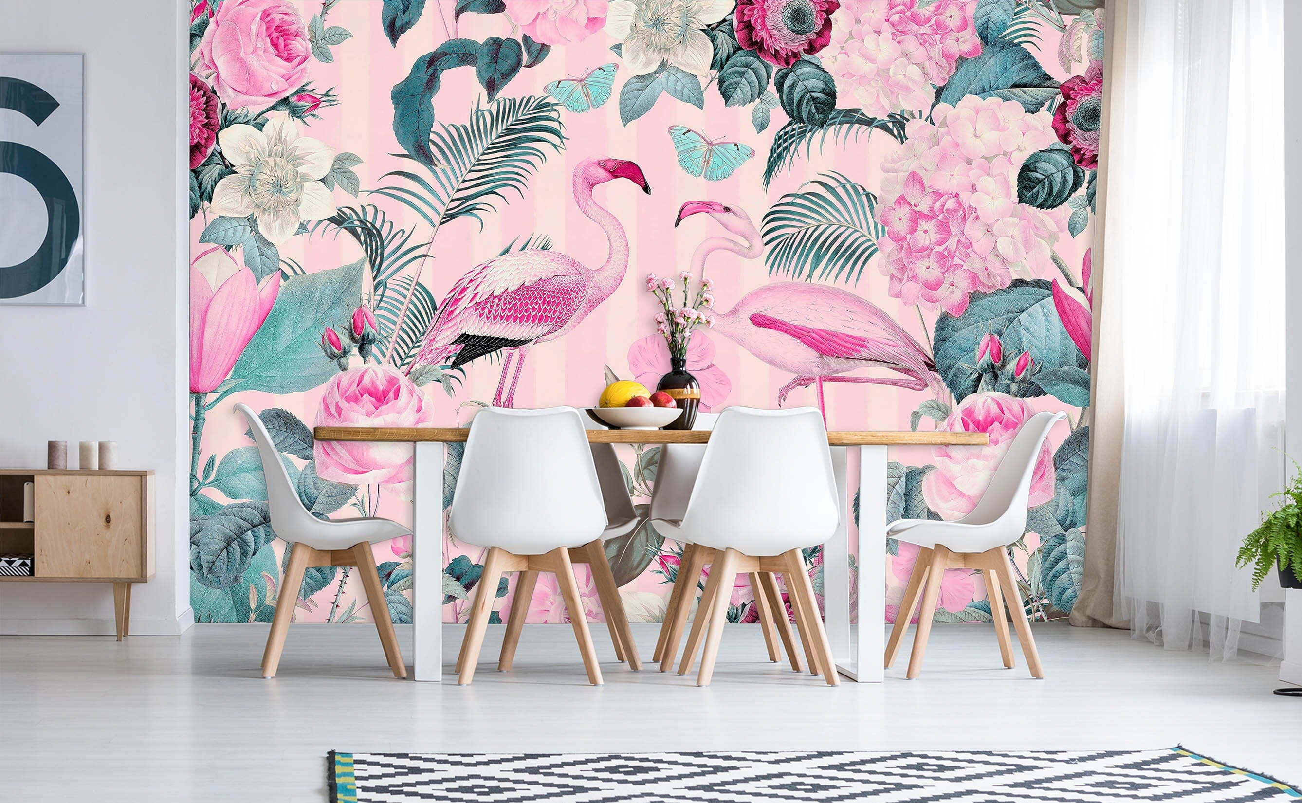 3D Flamingo Forest 1411 Andrea haase Wall Mural Wall Murals Wallpaper AJ Wallpaper 2 