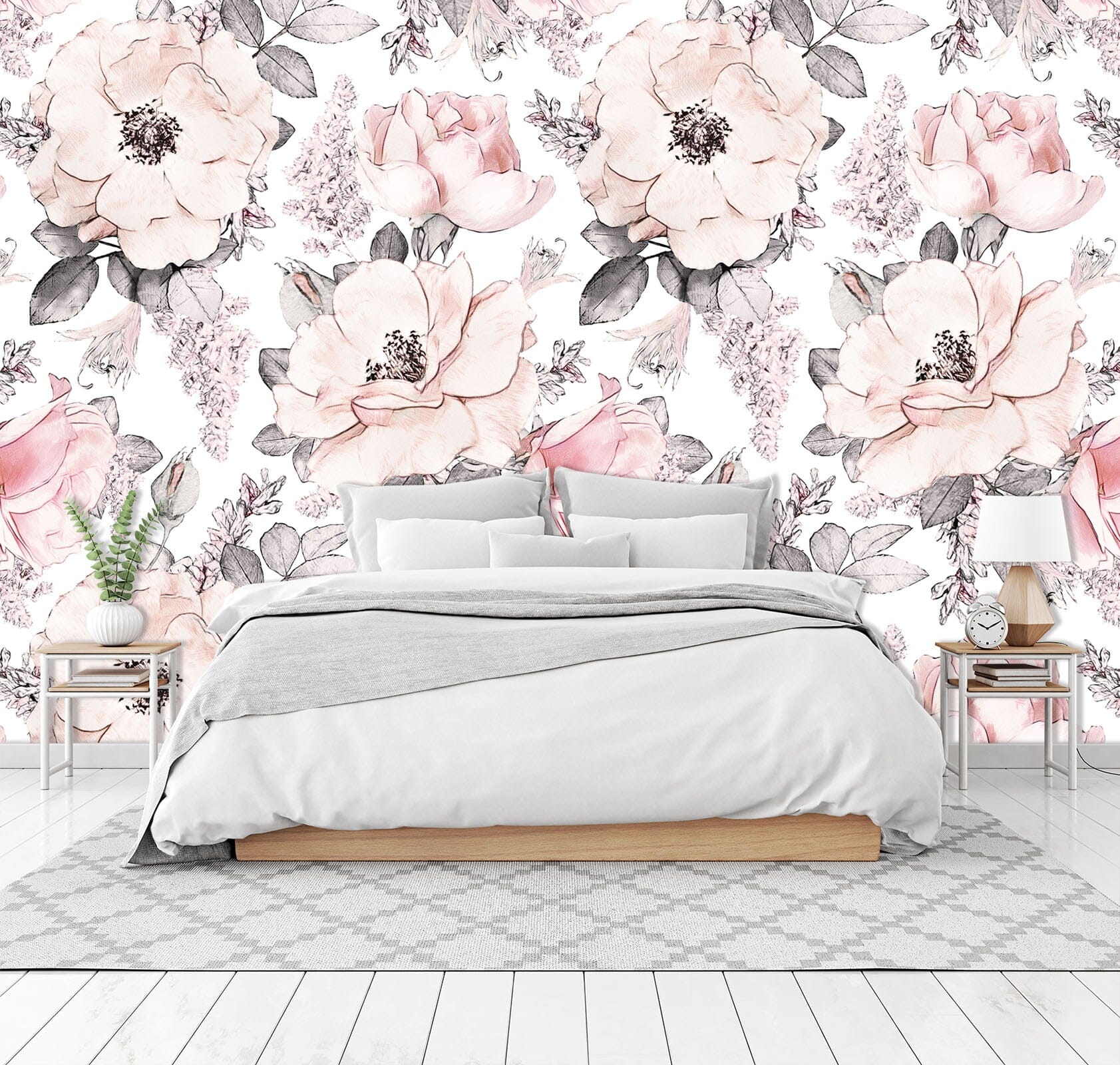 3D Pink Blooming Flower 141 Wall Murals Wallpaper AJ Wallpaper 2 