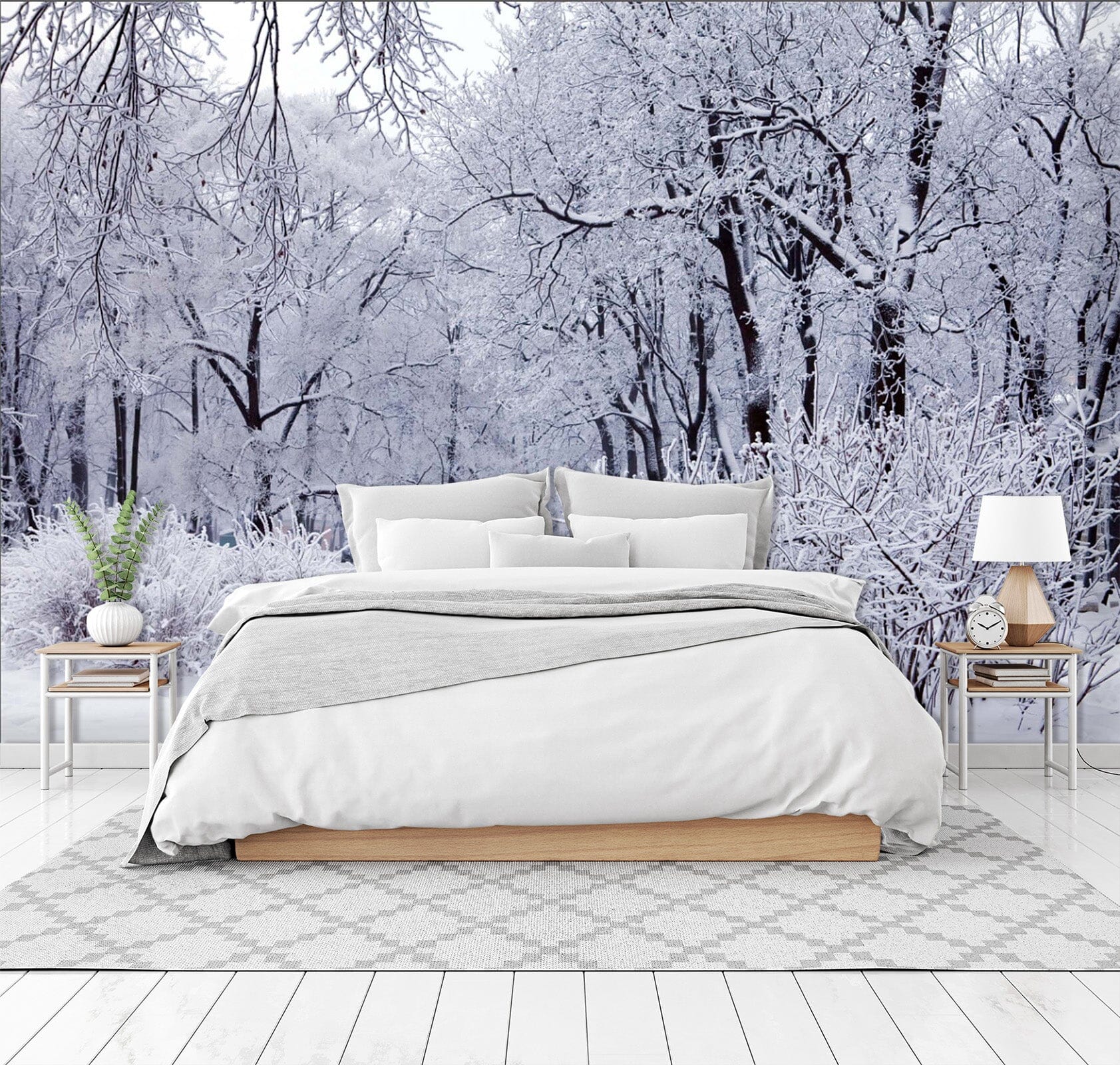 3D White Woods 1646 Wall Murals Wallpaper AJ Wallpaper 2 