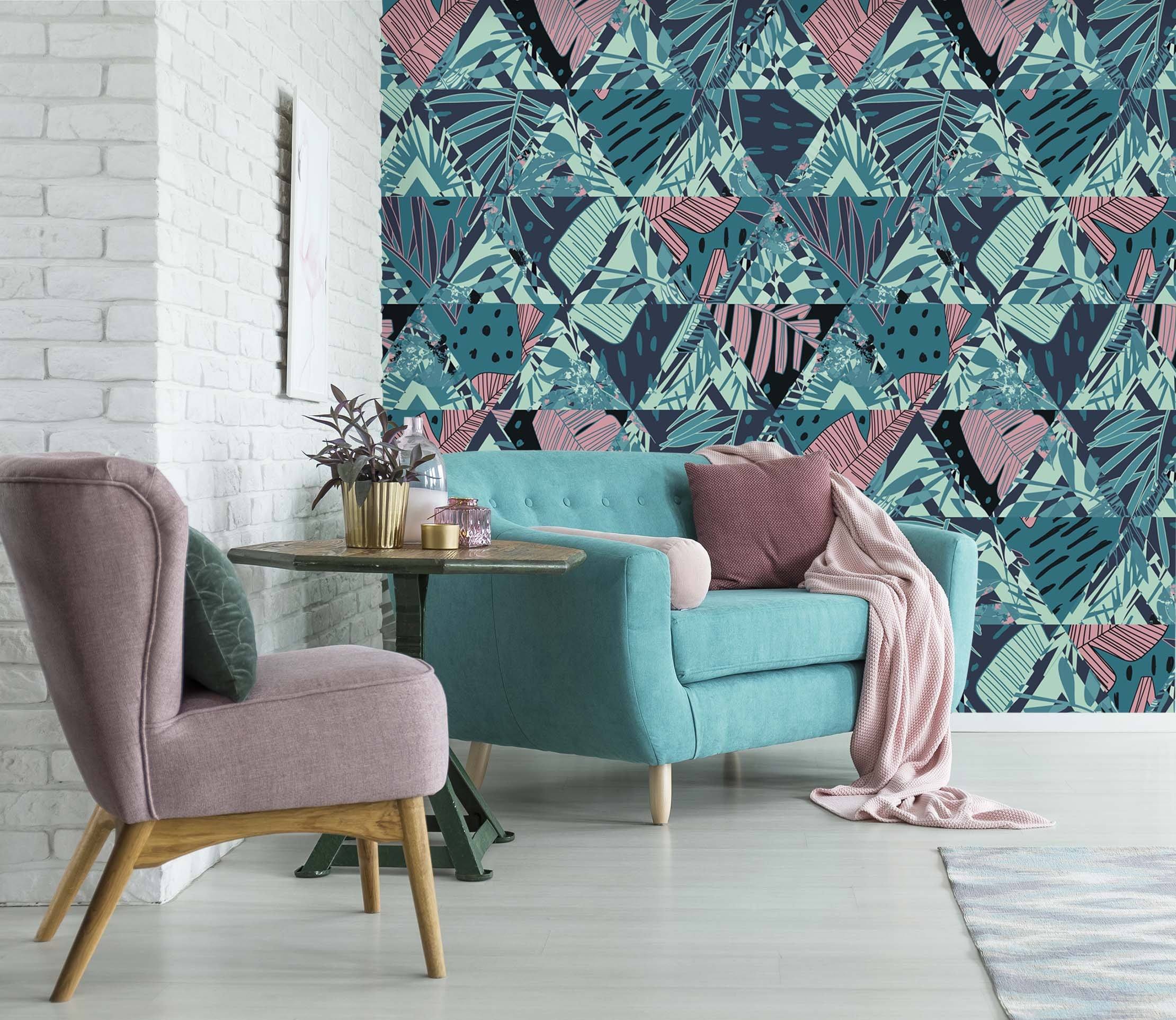 3D Diamond Leaf 072 Wallpaper AJ Wallpaper 