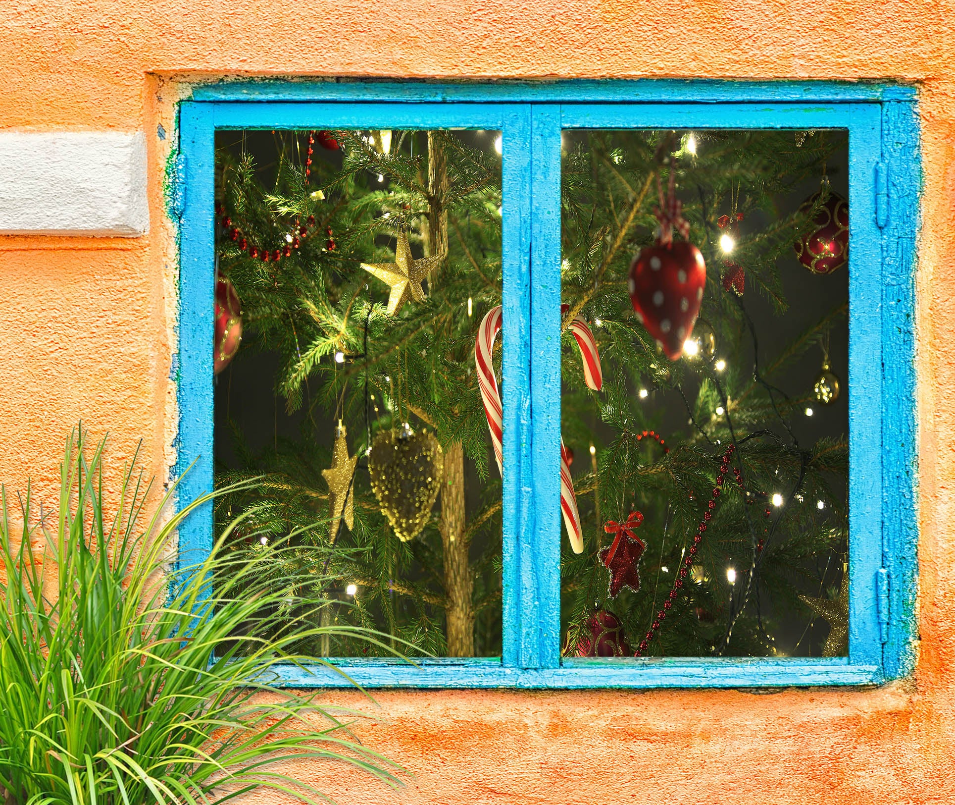 3D Pendant 42169 Christmas Window Film Print Sticker Cling Stained Glass Xmas