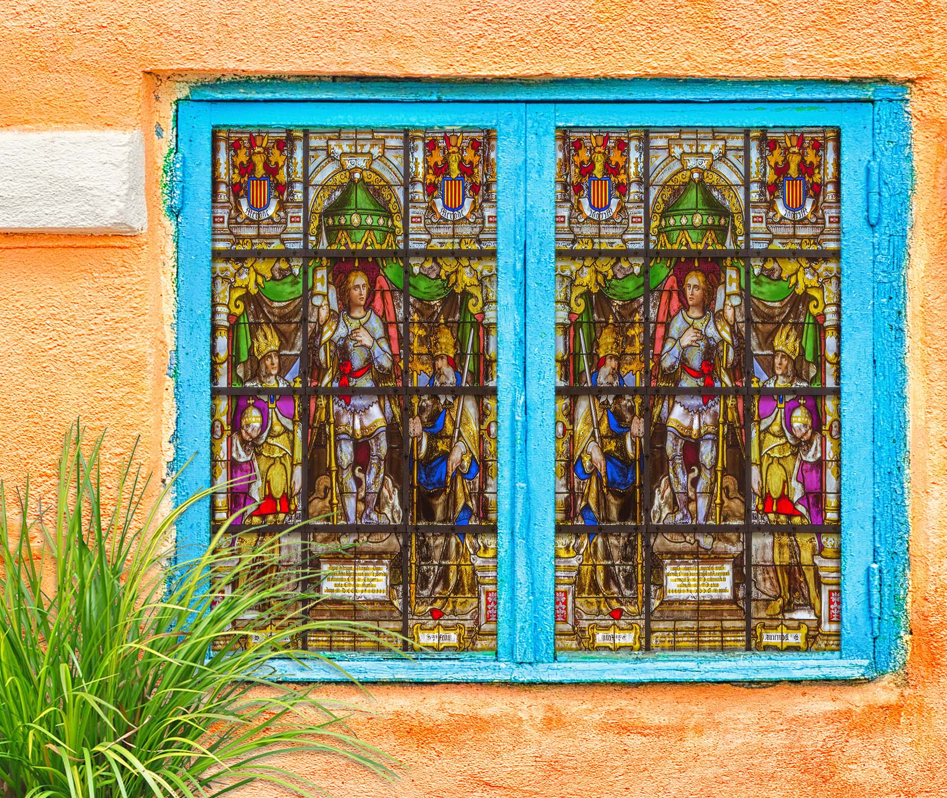 3D Armor Soldier 137 Window Film Print Sticker Cling Stained Glass UV Block