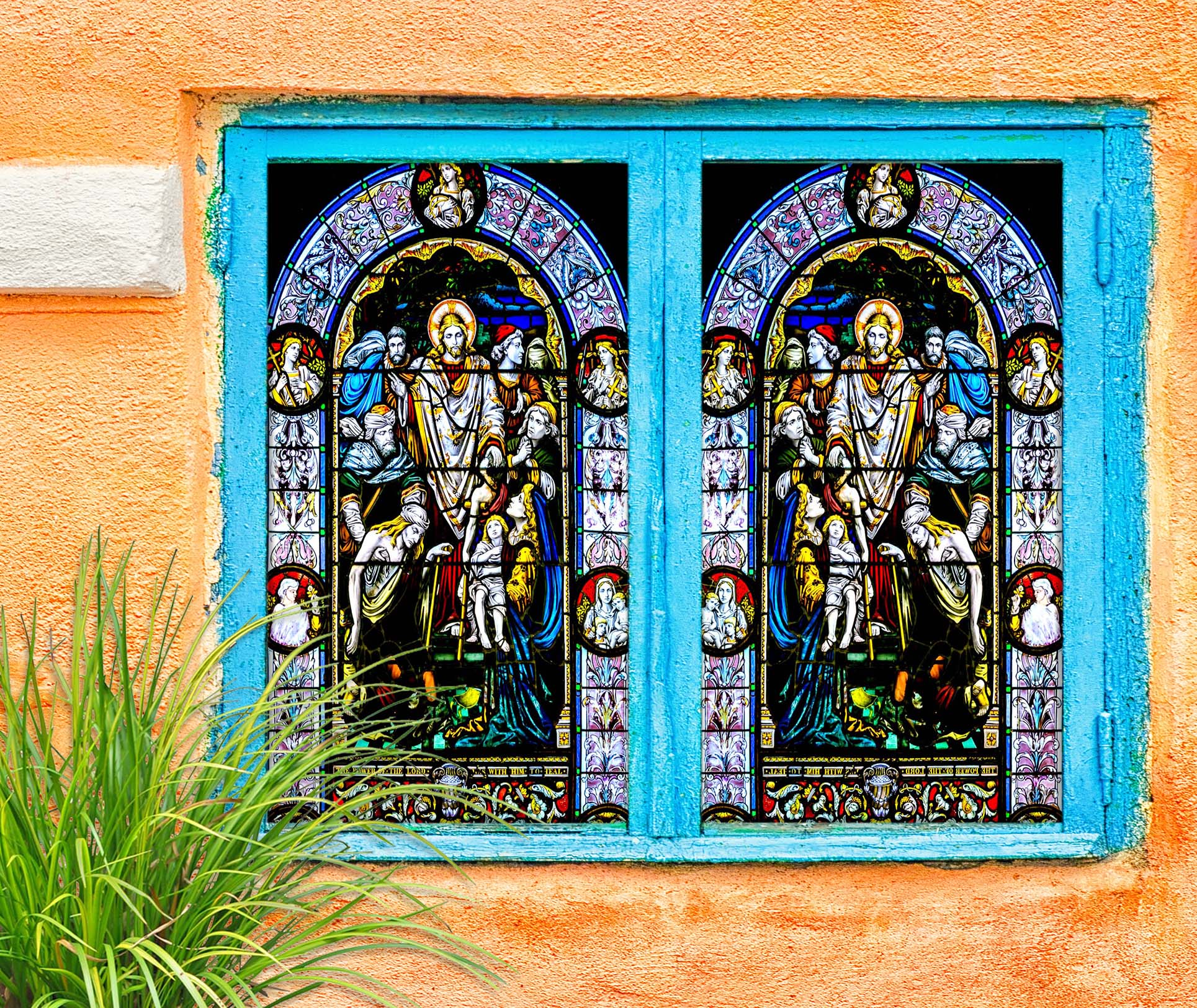 3D Angel Leader 161 Window Film Print Sticker Cling Stained Glass UV Block