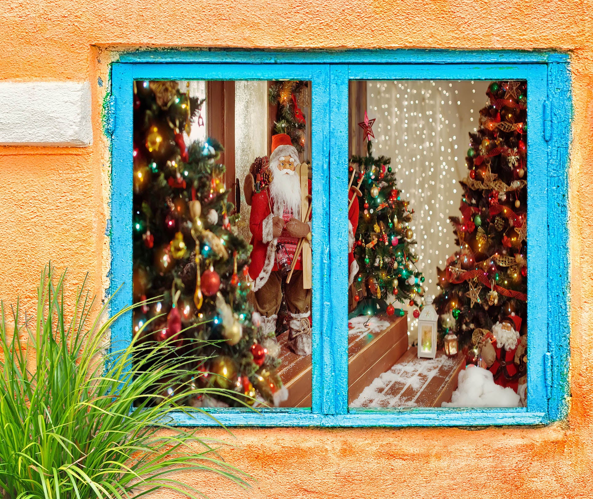 3D Christmas Tree 43005 Christmas Window Film Print Sticker Cling Stained Glass Xmas