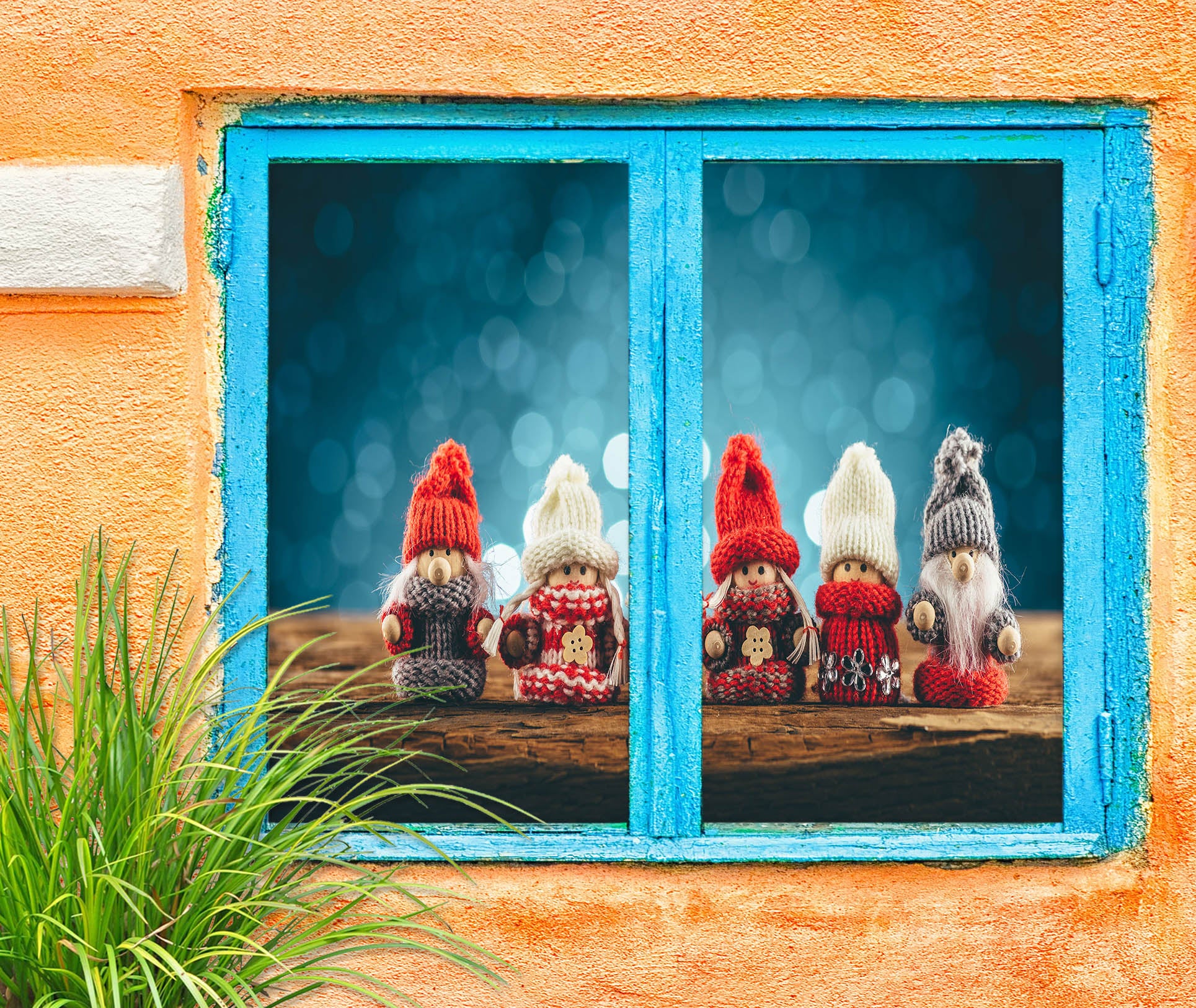 3D Santa Claus Doll 43114 Christmas Window Film Print Sticker Cling Stained Glass Xmas