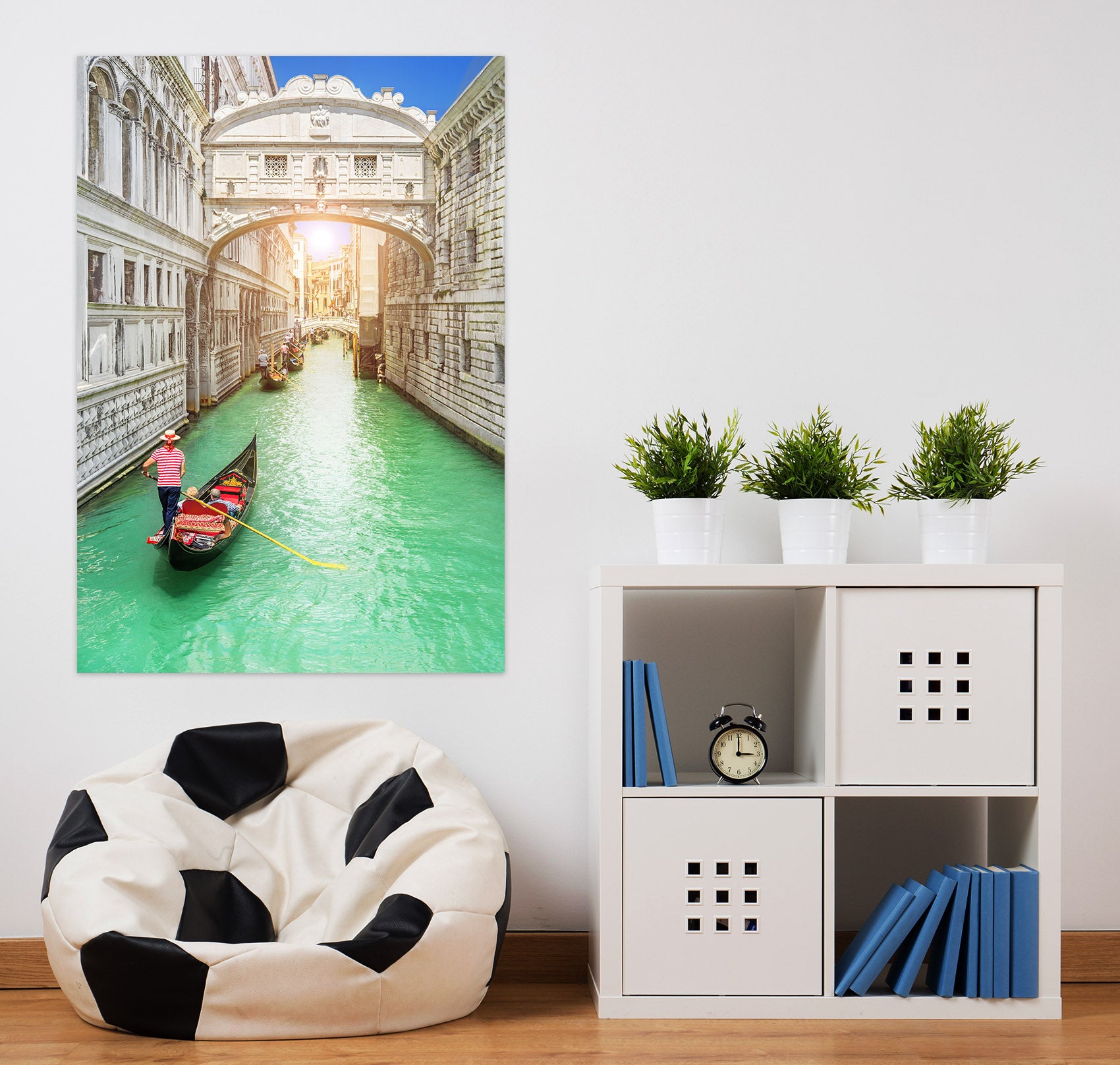 3D Boat Venice 1001 Wall Sticker
