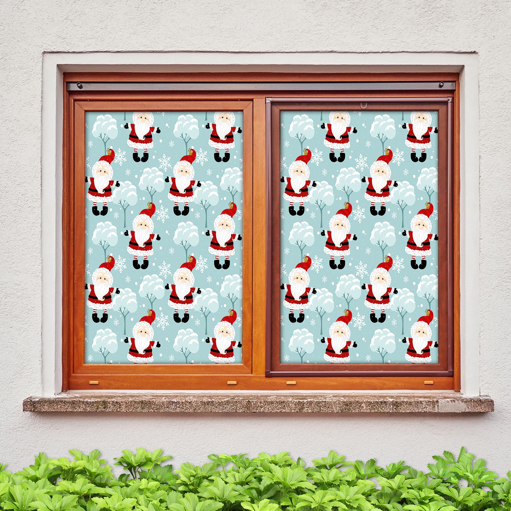 3D Santa Claus Pattern 43123 Christmas Window Film Print Sticker Cling Stained Glass Xmas