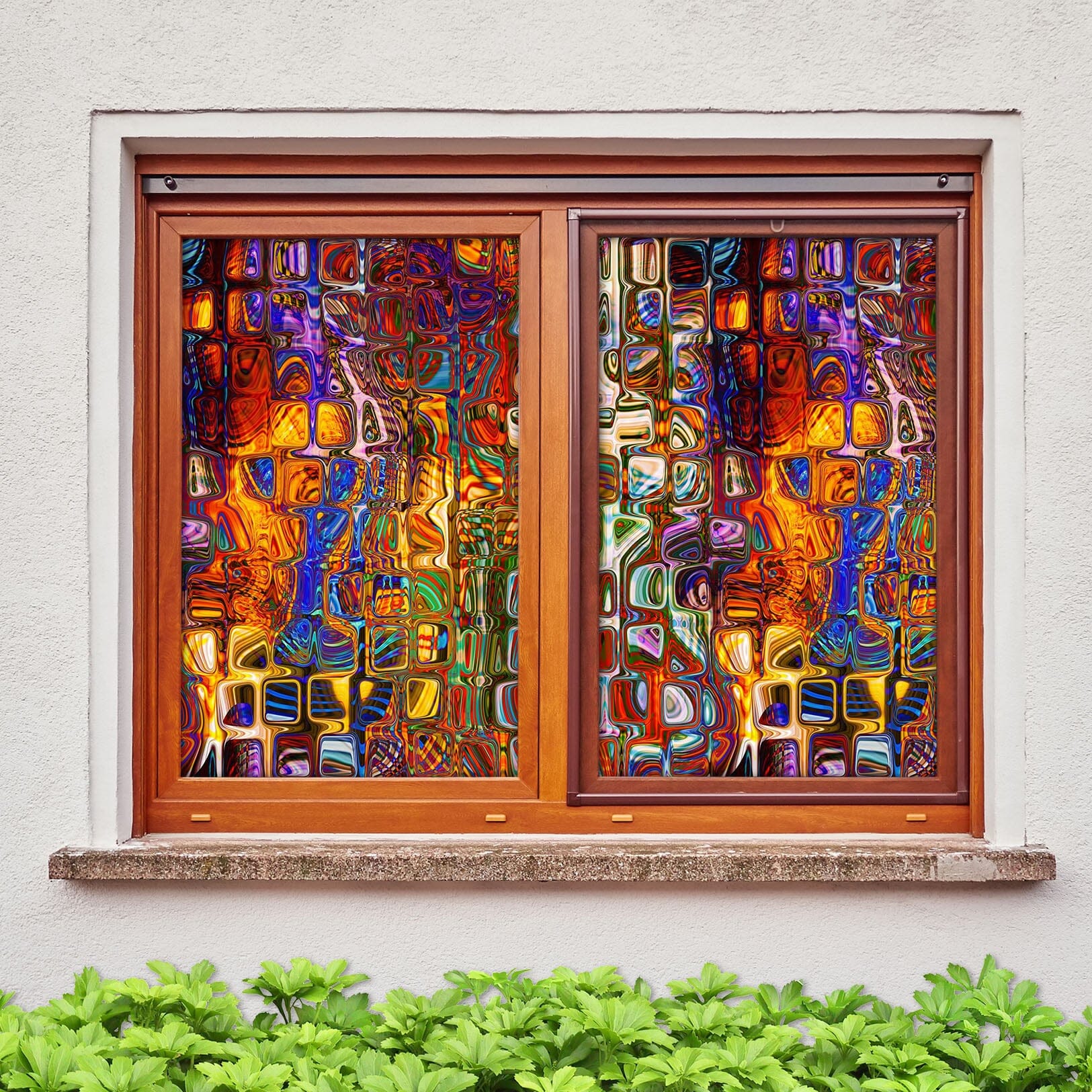 3D Colored Ice Cubes 118 Window Film Print Sticker Cling Stained Glass UV Block Wallpaper AJ Wallpaper 2 