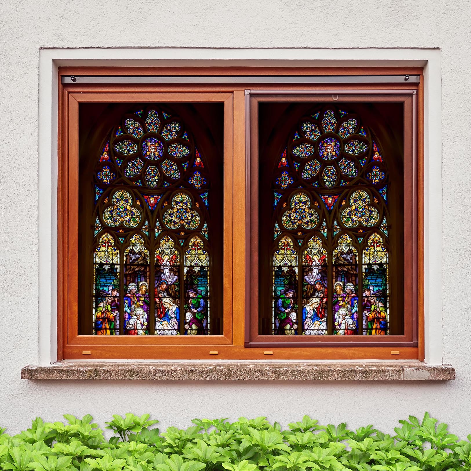 3D Angel Church 310 Window Film Print Sticker Cling Stained Glass UV Block