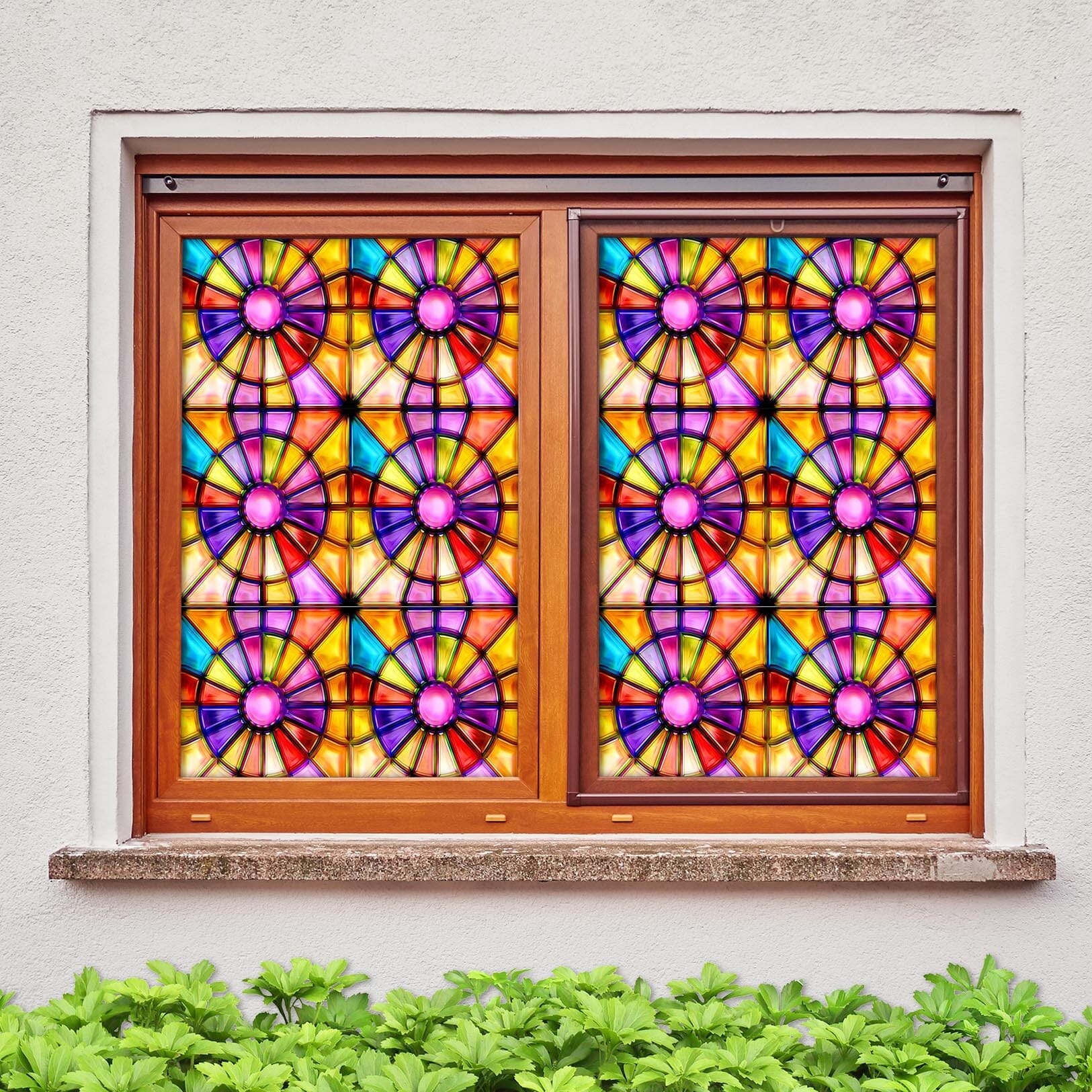 3D Colored Circle 273 Window Film Print Sticker Cling Stained Glass UV Block Wallpaper AJ Wallpaper 2 