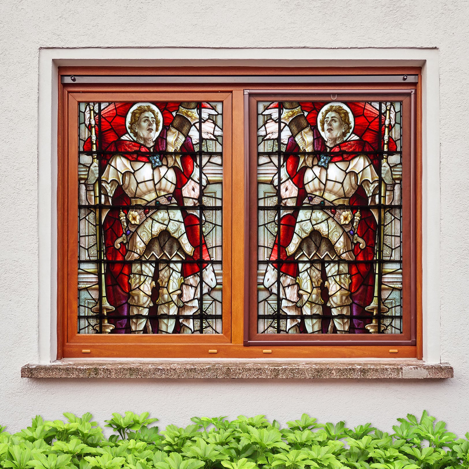 3D Warrior Prince 163 Window Film Print Sticker Cling Stained Glass UV Block