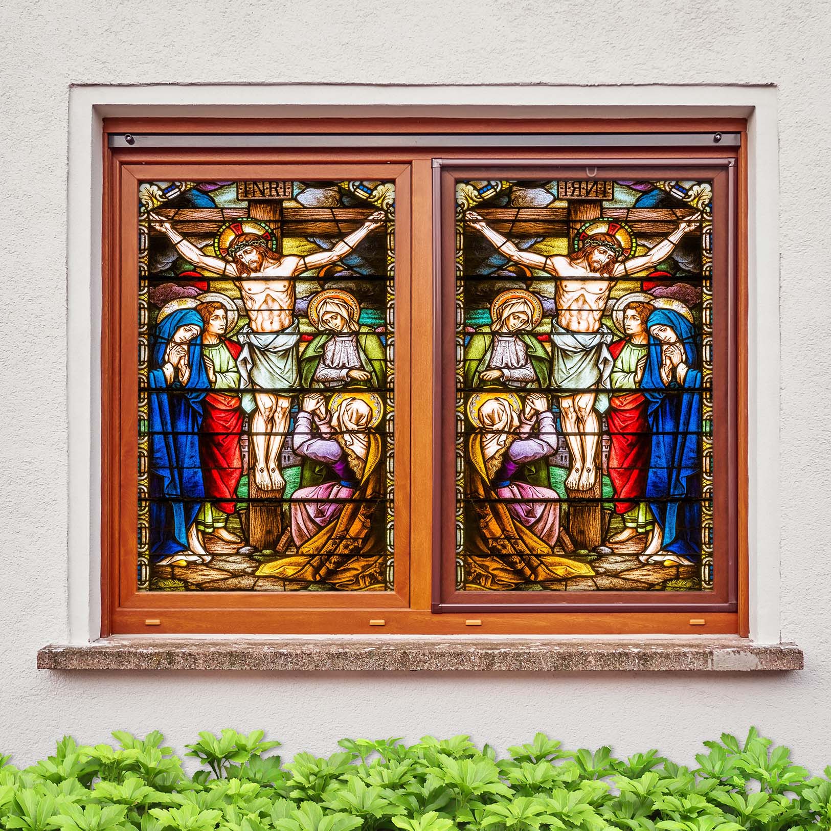 3D Christian Believers 170 Window Film Print Sticker Cling Stained Glass UV Block