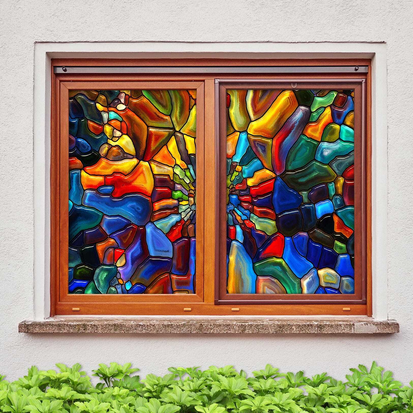 3D Colored Graffiti 308 Window Film Print Sticker Cling Stained Glass UV Block Wallpaper AJ Wallpaper 2 