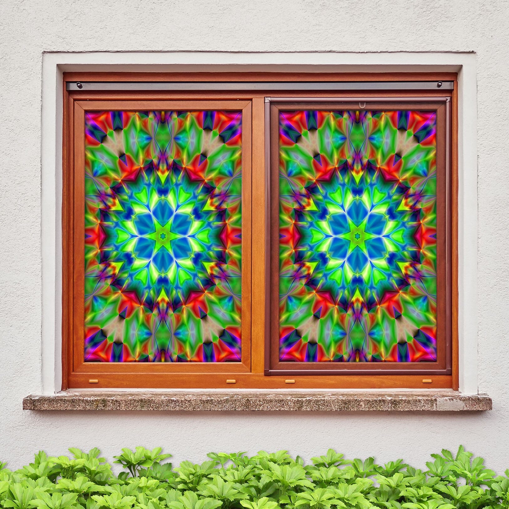3D Colored Flower 419 Window Film Print Sticker Cling Stained Glass UV Block Wallpaper AJ Wallpaper 2 