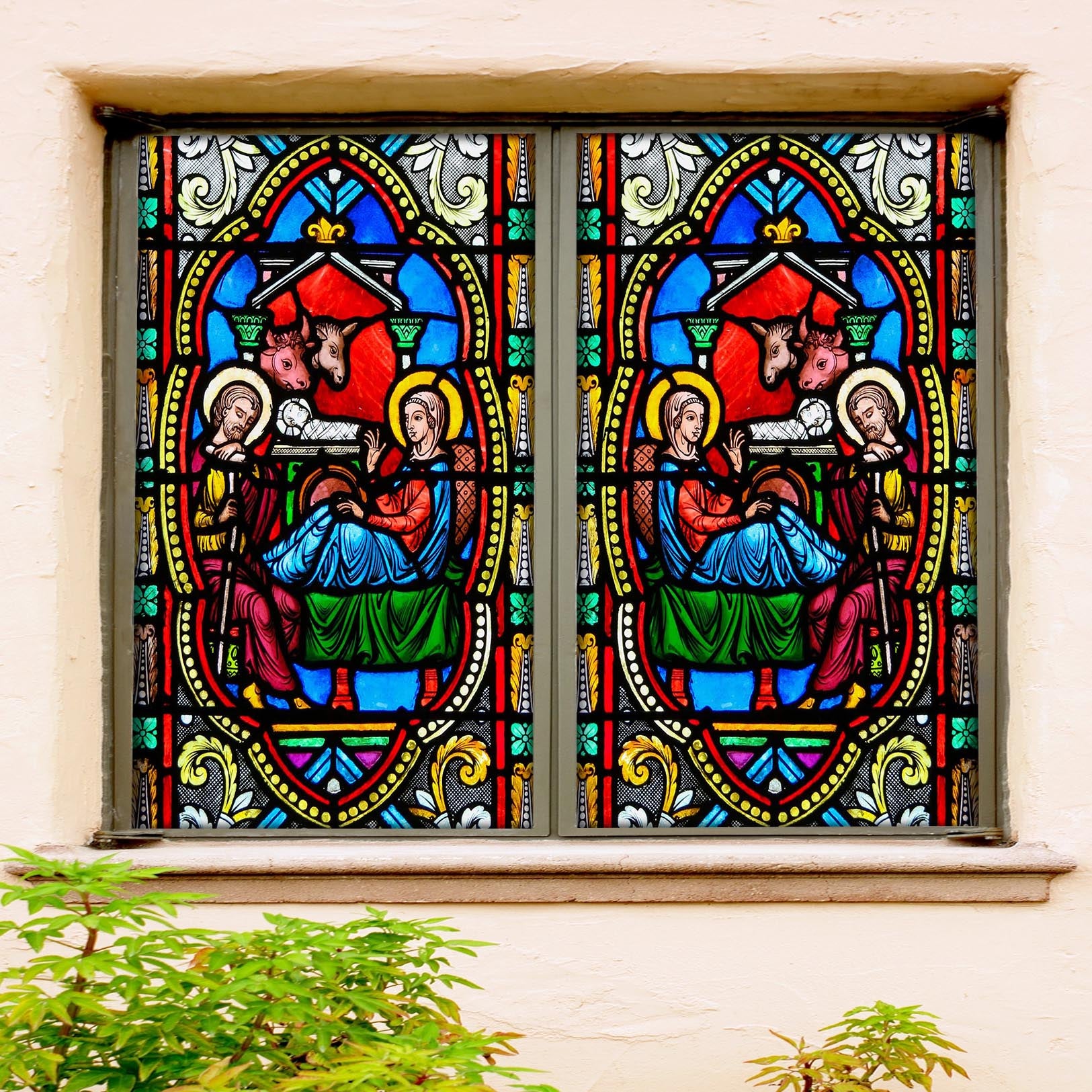 3D Religion Faith 449 Window Film Print Sticker Cling Stained Glass UV Block