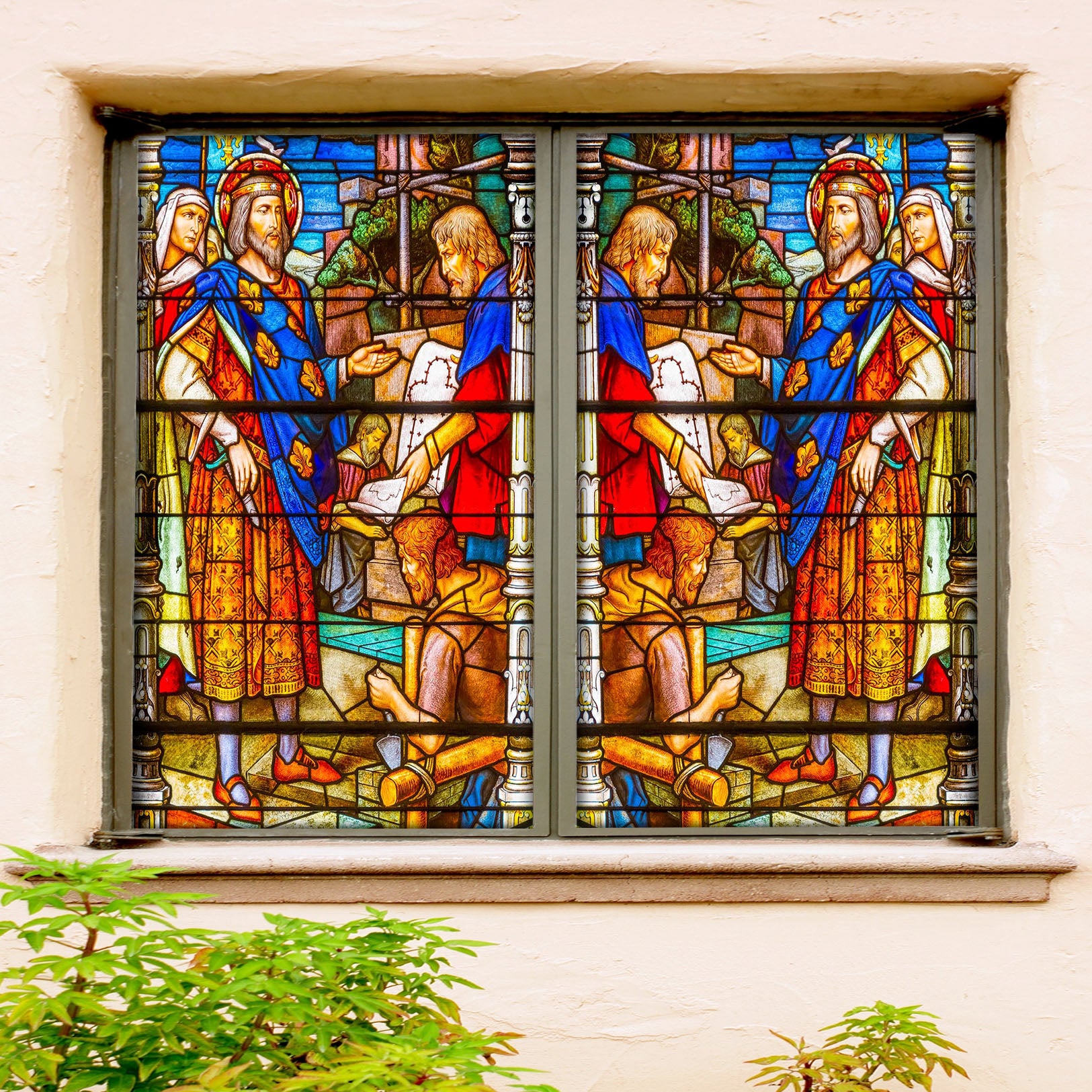 3D Religious Leader 173 Window Film Print Sticker Cling Stained Glass UV Block