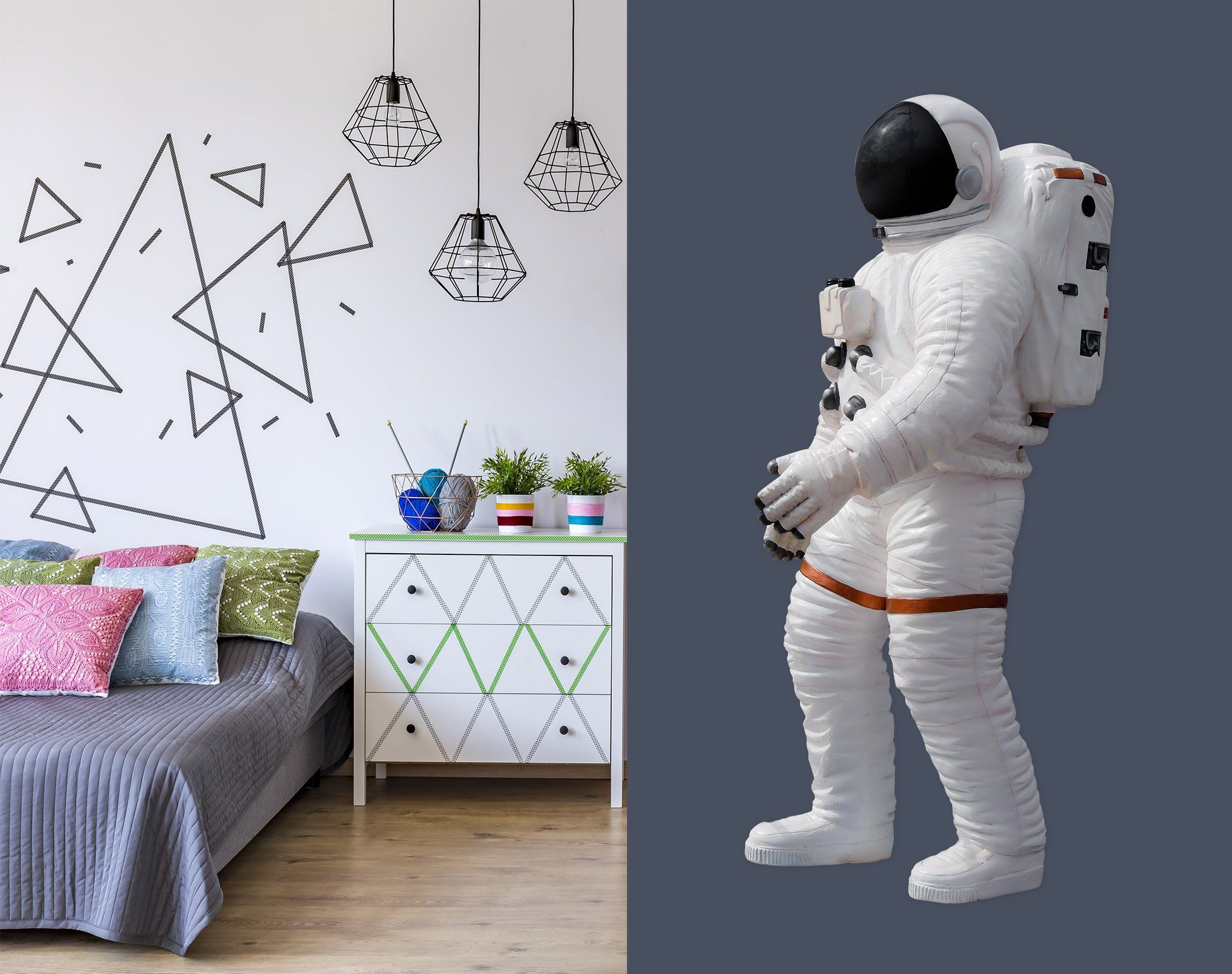 3D Scientist Astronaut 0234 Wall Stickers Wallpaper AJ Wallpaper 