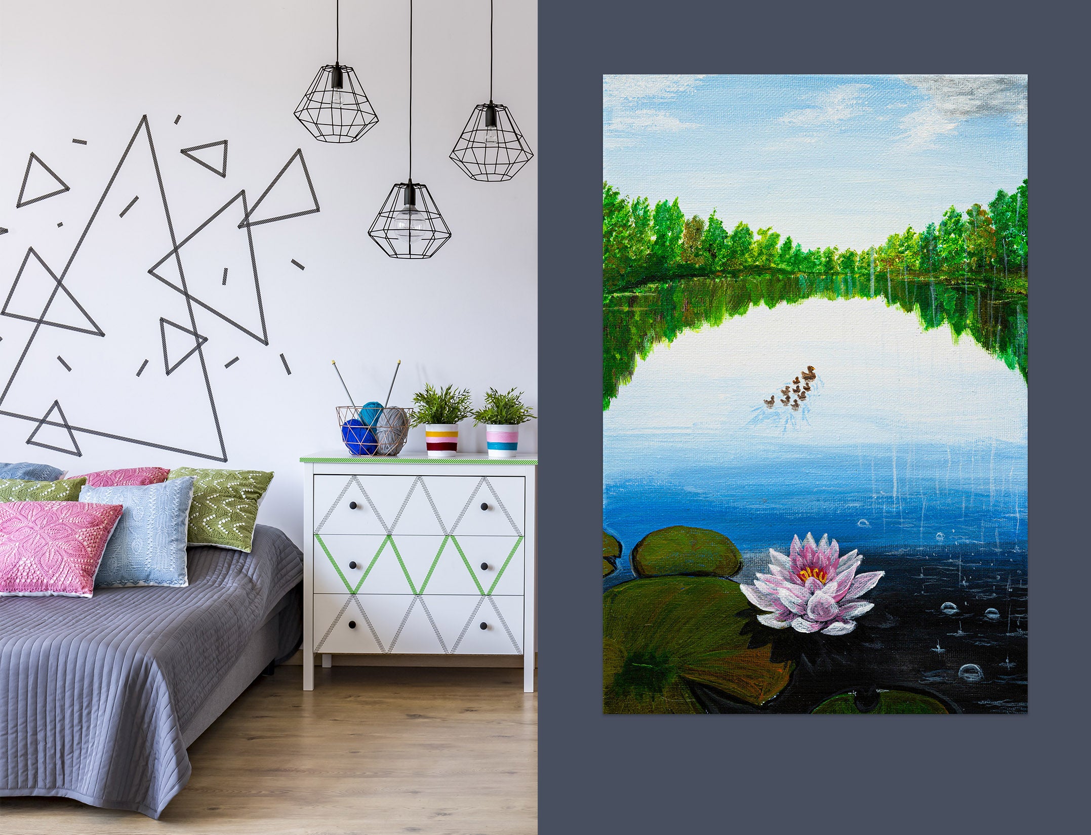 3D Lotus 1827 Marina Zotova Wall Sticker