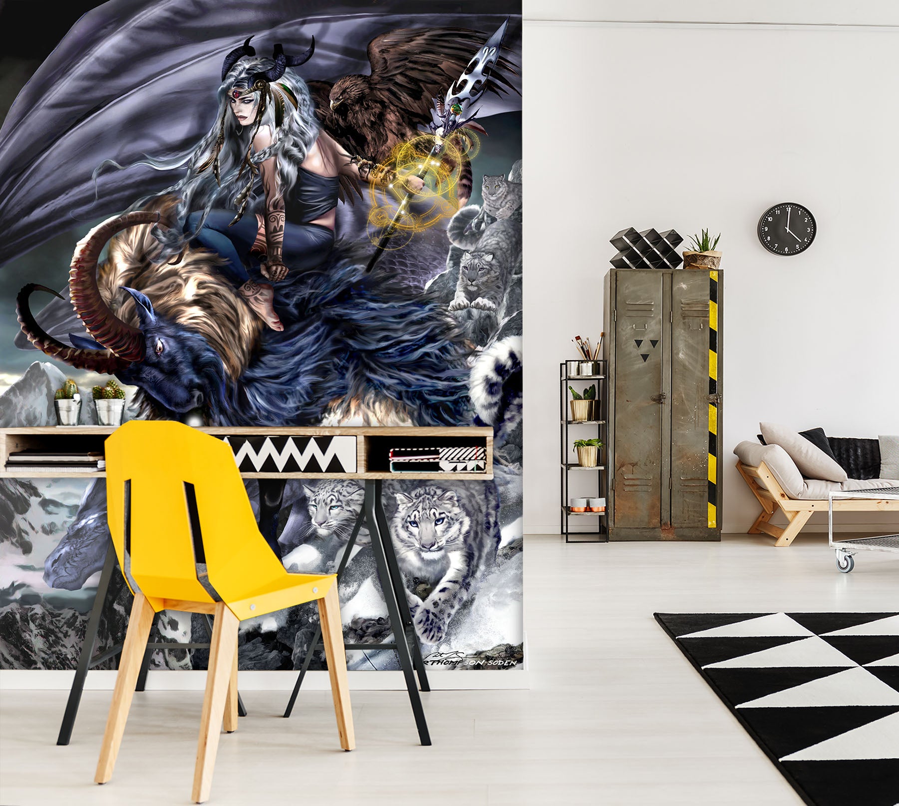 3D Woman Sheep 8122 Ruth Thompson Wall Mural Wall Murals