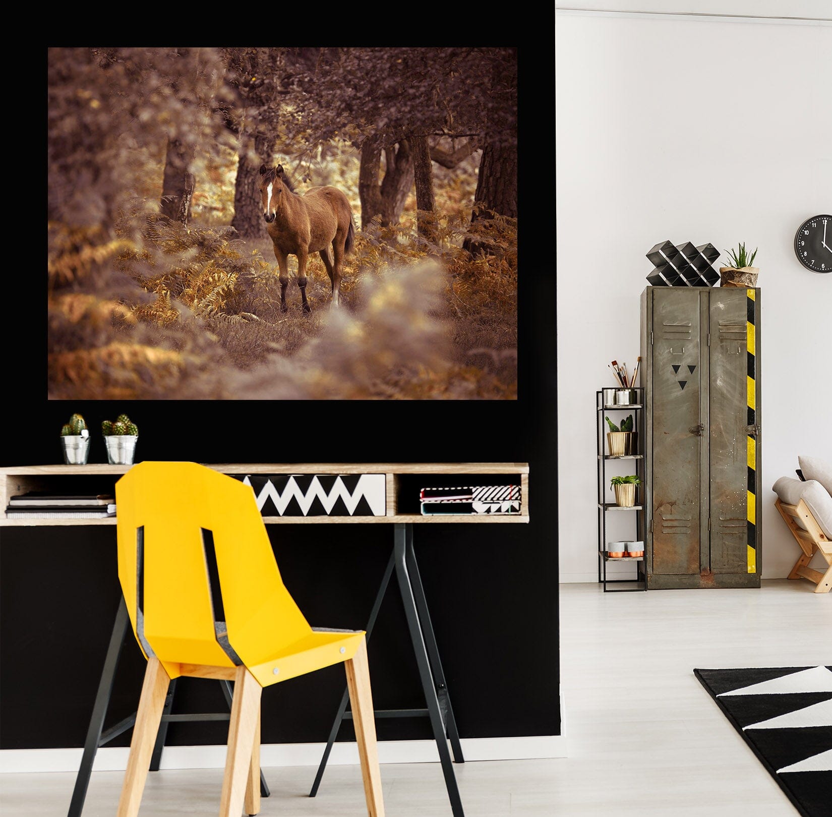 3D Forest Horse 016 Assaf Frank Wall Sticker Wallpaper AJ Wallpaper 2 