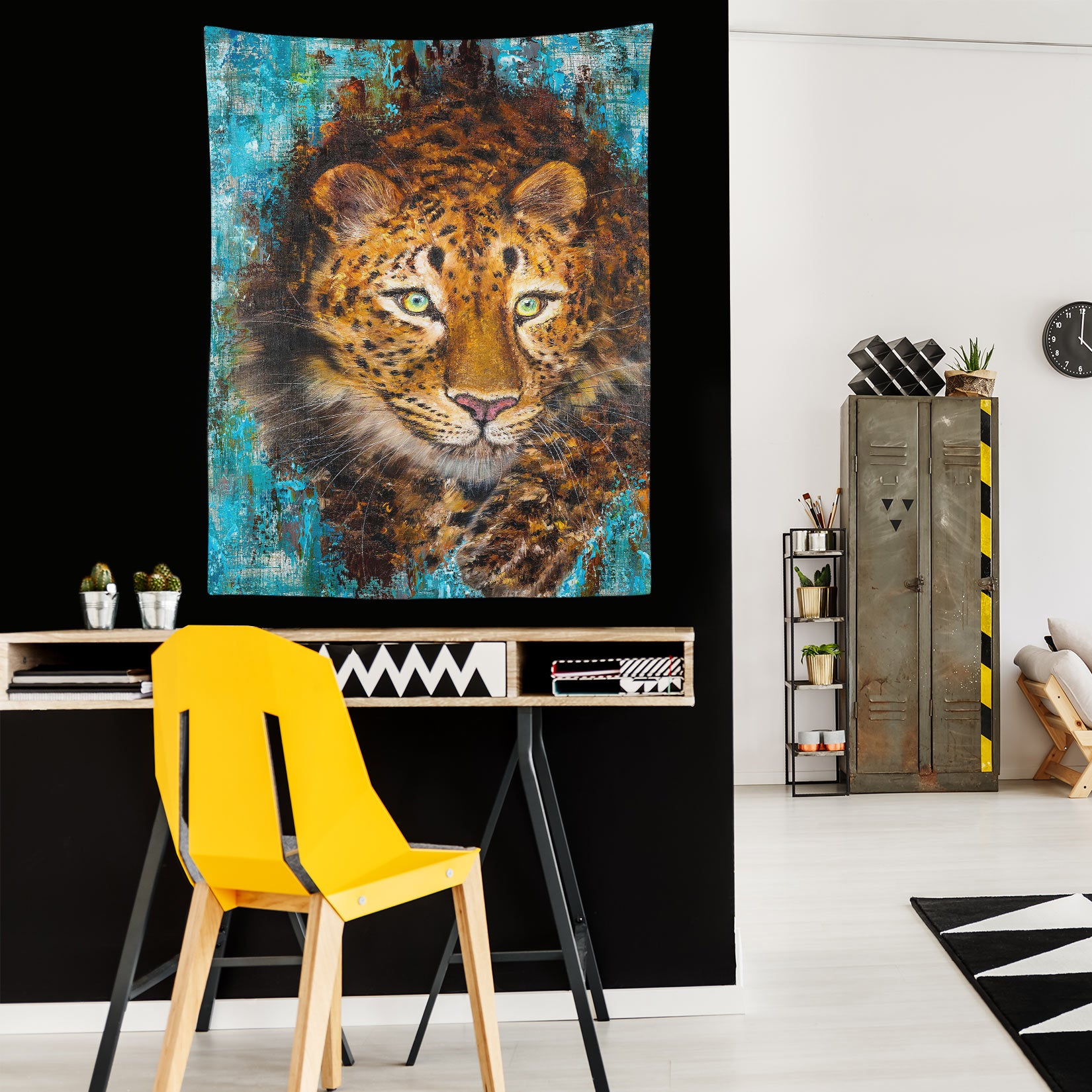 3D Yellow Tiger 3512 Skromova Marina Tapestry Hanging Cloth Hang