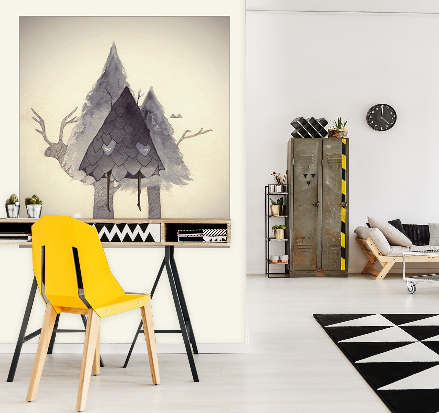 3D Grey Pine 050 Wall Murals Wallpaper AJ Wallpaper 2 