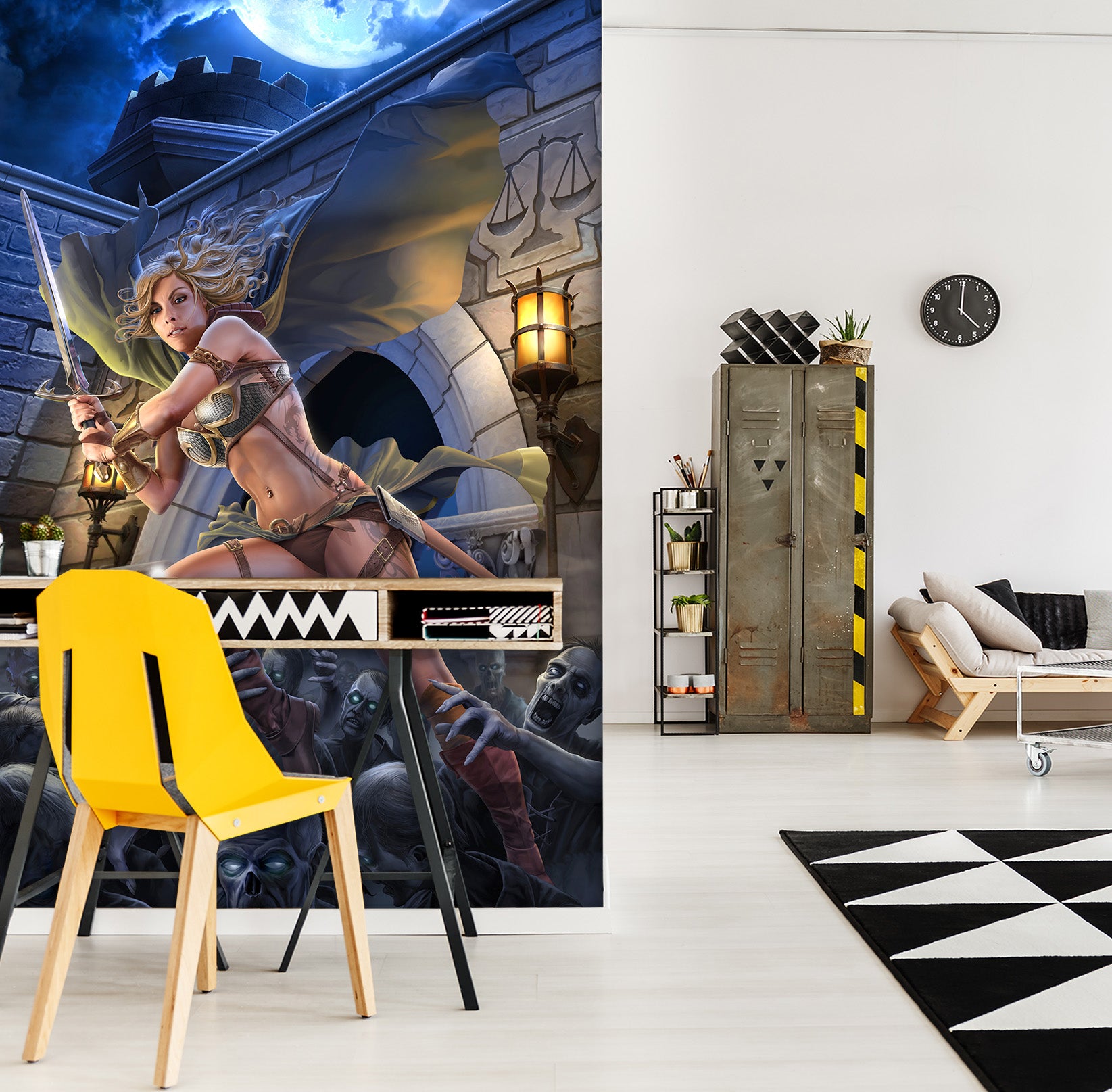 3D Female Warrior 5045 Tom Wood Wall Mural Wall Murals